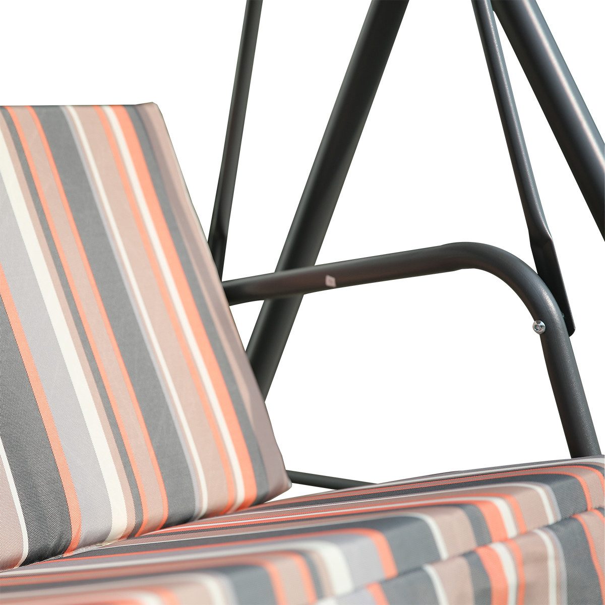 Angel Living Hollywoodschaukel Gartenschaukel 3 Sitzer, 3,00-Sitzer, Relaxfunktion, Verstellbarem Sonnendach und Abnehmbarem Kissen, 173cm x 110cm x 151cm