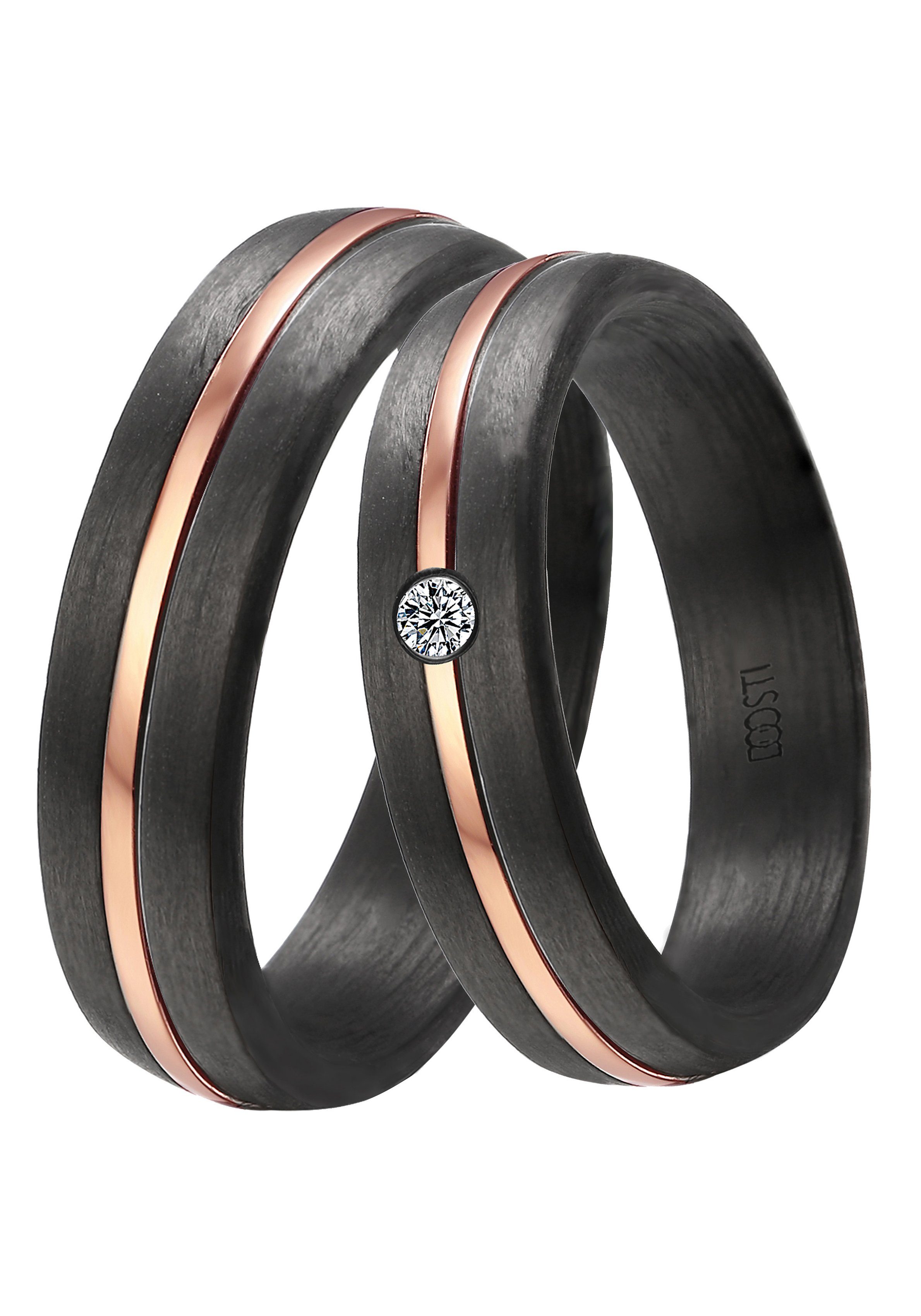 DOOSTI Trauring Schmuck Geschenk CARBON Trauring Ehering Partnerring LIEBE, günstig online kaufen