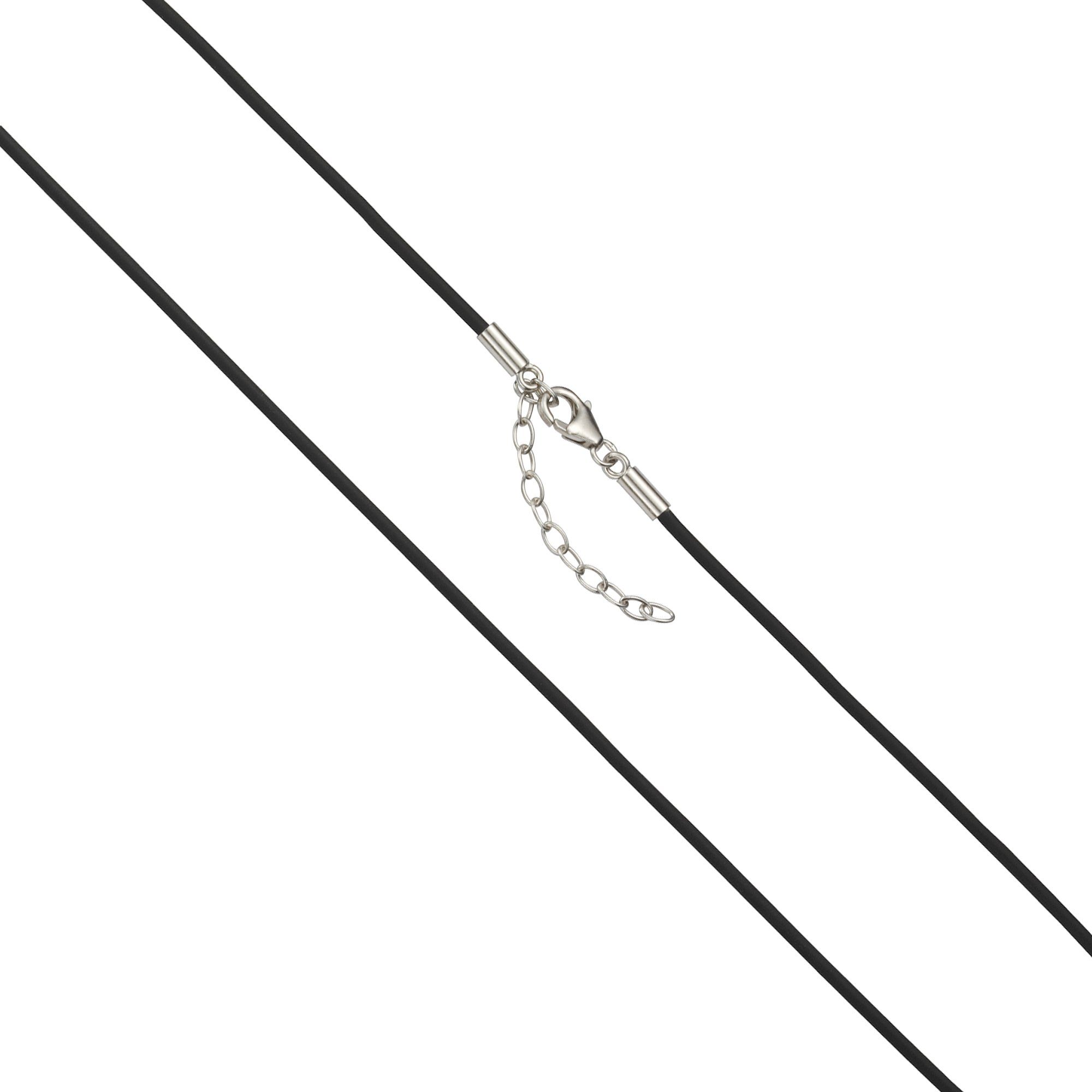 Vivance Collierkettchen 925/- Sterling Silber rhod. Kautschuk 42cm