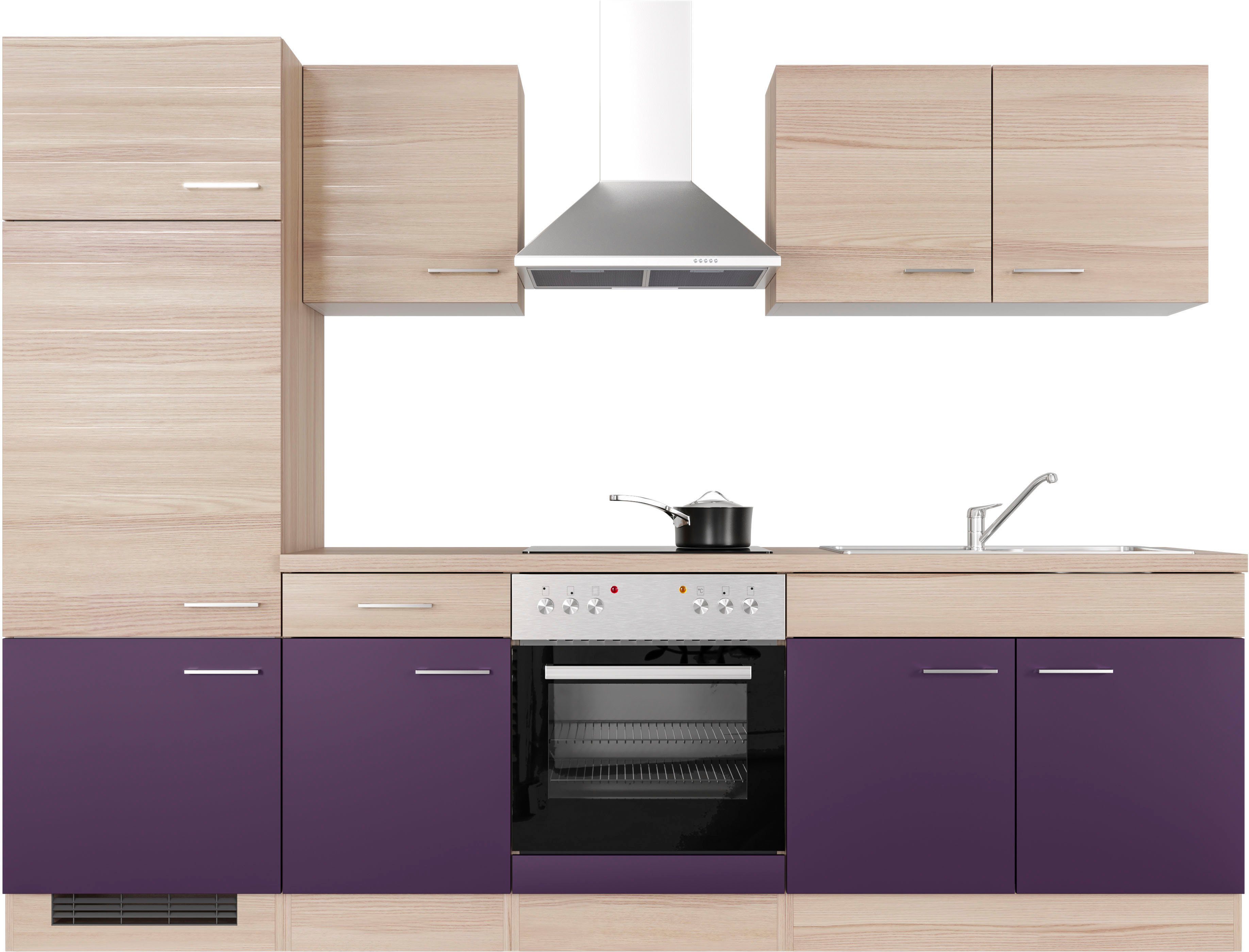 Flex-Well Küche Portland, wahlw. mit E-Geräten, Breite 270 cm, viele Farbvarianten erhältlich