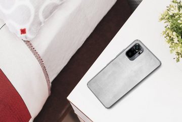 MuchoWow Handyhülle Beton - Grau - Zement - Industriell - Strukturiert, Phone Case, Handyhülle Xiaomi Redmi Note 10, Silikon, Schutzhülle