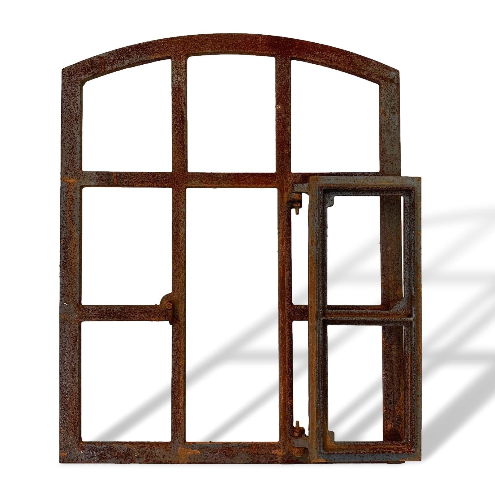 Dekoobjekt Stallfenster Rost Fenster zum Öffnen Scheunenfenster 71cm Eisen Antik-