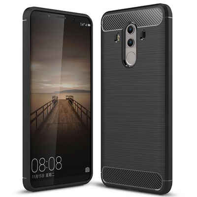 CoolGadget Handyhülle Carbon Handy Hülle für Huawei Mate 10 Pro 6 Zoll, robuste Telefonhülle Case Schutzhülle für Mate 10 Pro Hülle