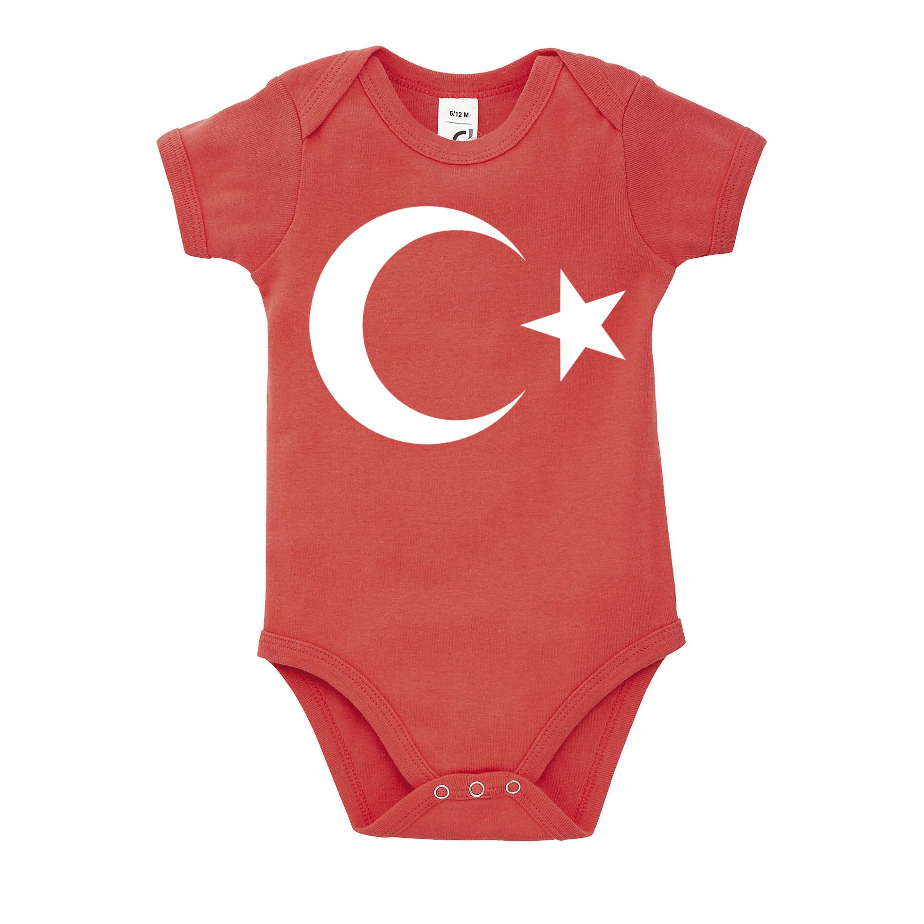 Blondie & Brownie Strampler TürkeiFull_K_Body Baby Body Türkei Flaggen Print Baumwolle Body Kids (Einzelstück, Einzelartikel) TürkeiFull_K_Body Baby Flaggenbody