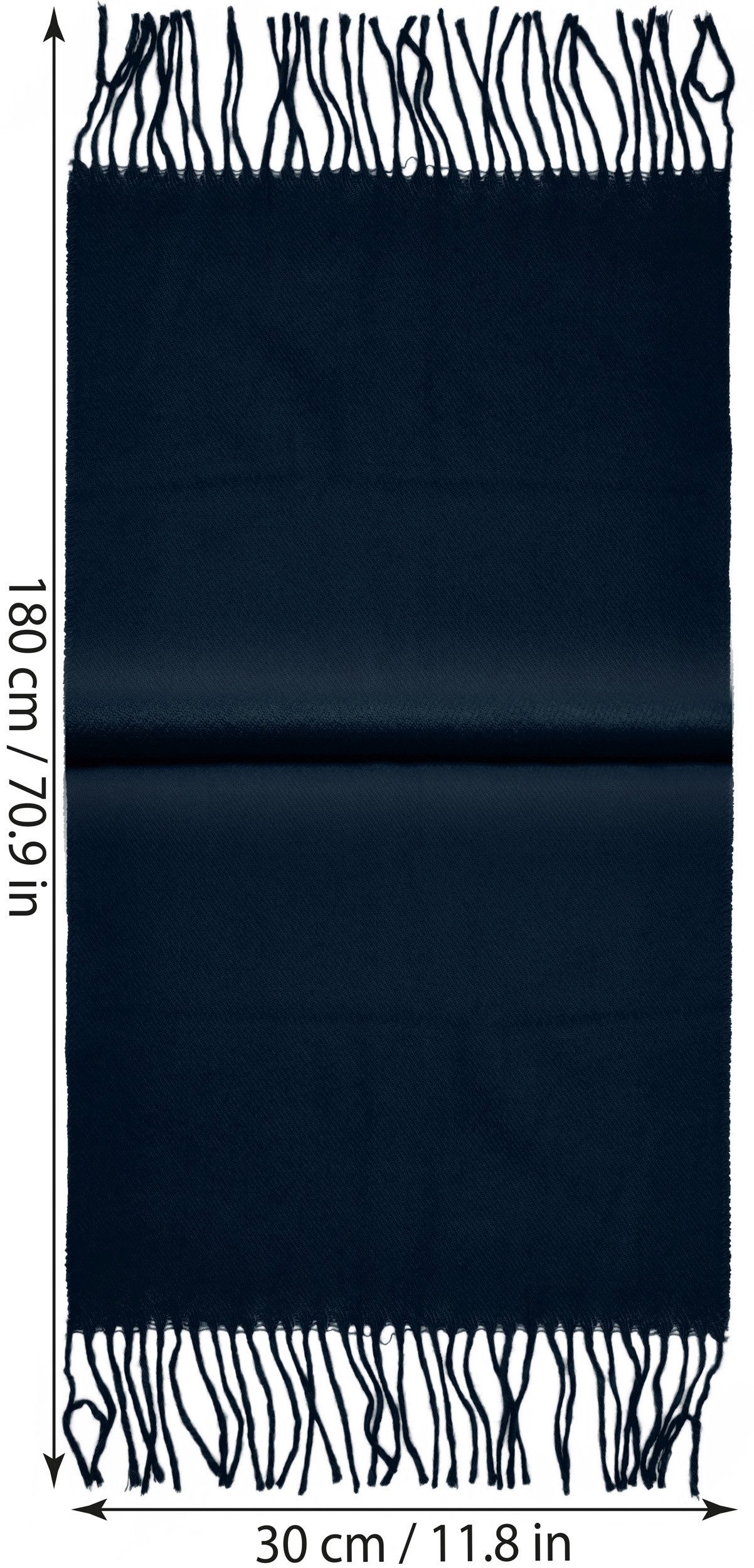 BRUBAKER Schal Cashmirillo Kuschelschal 30/40 x 180 cm Lang Leicht Warm Kuschelig, (Uni-Farben, 1-St. Herbst und Winterschal), Stola Tuch Schal mit Fransen für  – Bild 4 von 4