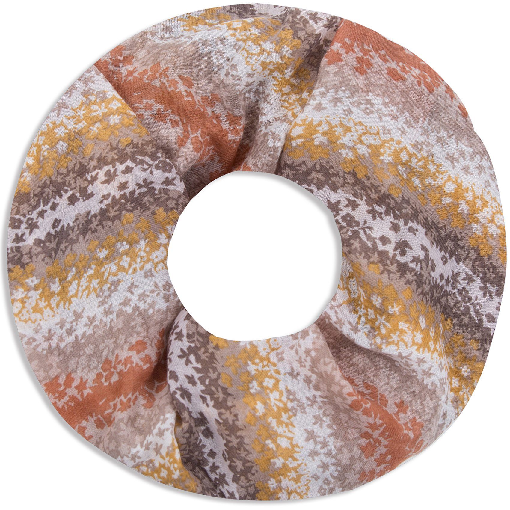 Faera Loop, Damen Schal gemustert weich und leicht Loop Rundschal günstig online kaufen