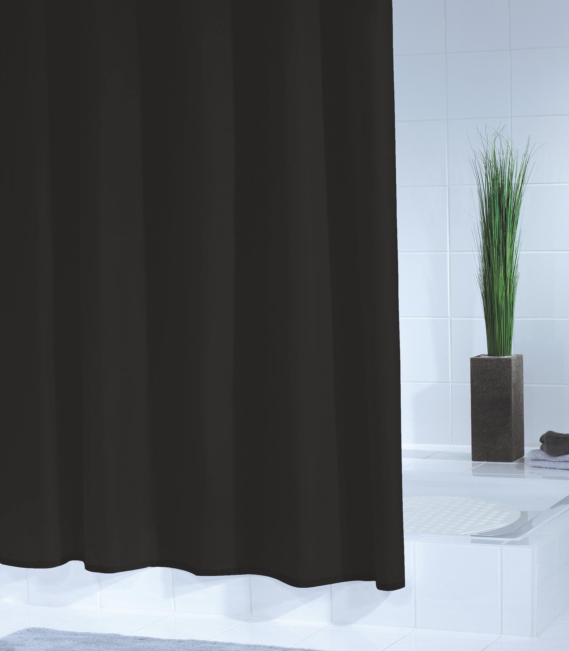 Ridder Duschvorhang Standard schwarz Breite 180 cm günstig online kaufen