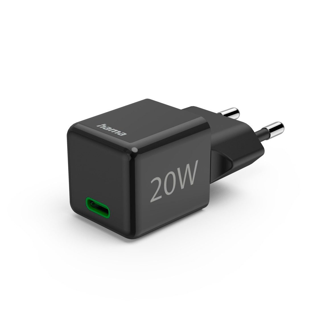 Hama Schnellladegerät (USB-C, PD/QC, extraklein 2,9 x 2,75 x 2,75 cm, 20 W) Schnelllade-Gerät (1-tlg)