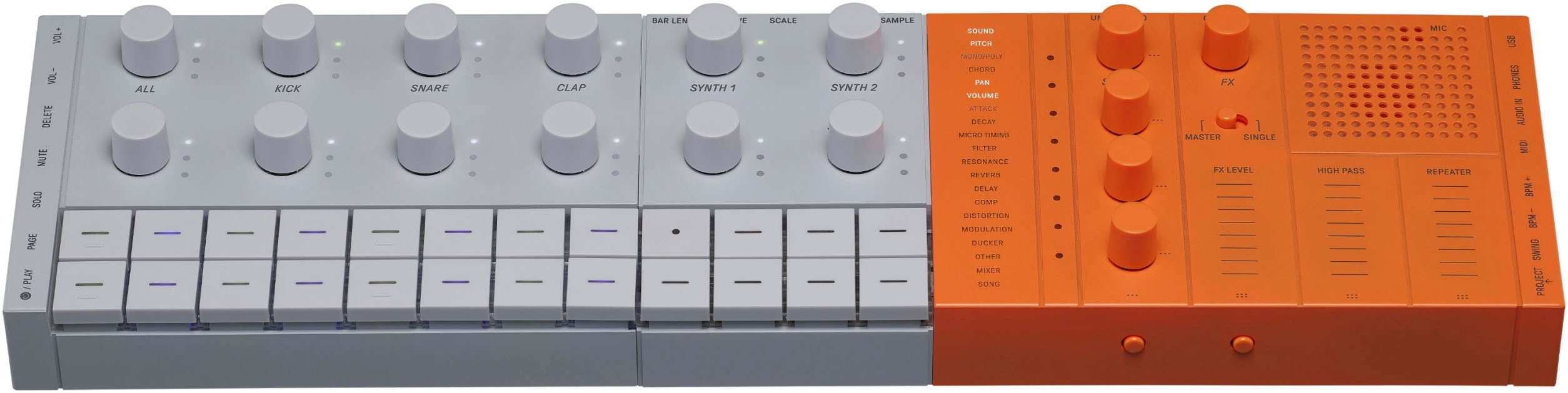 Mischpult Music Production Studio SEQTRAKOR, orange