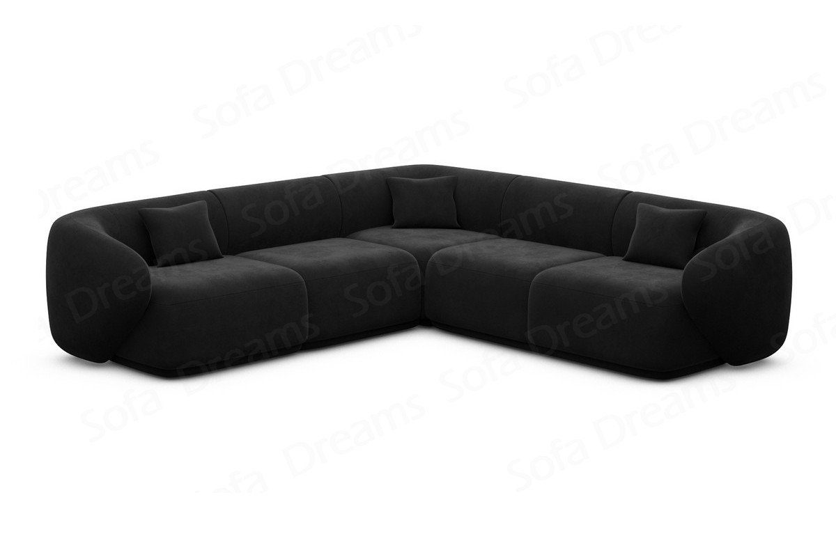 Sofa Dreams Ecksofa Polster Design Samtstoff Sofa Marbella L Form Stoffsofa, Loungesofa