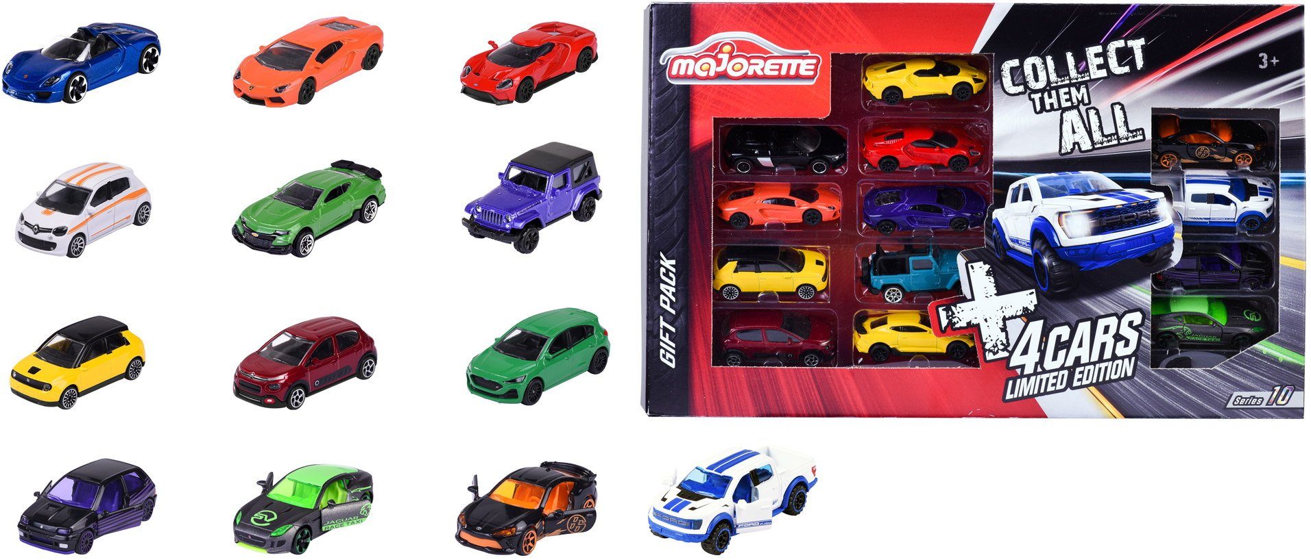 majORETTE Spielzeug-Auto Spielzeugauto Limited Edition 10 9 Autos und 4 limitierte 212054036