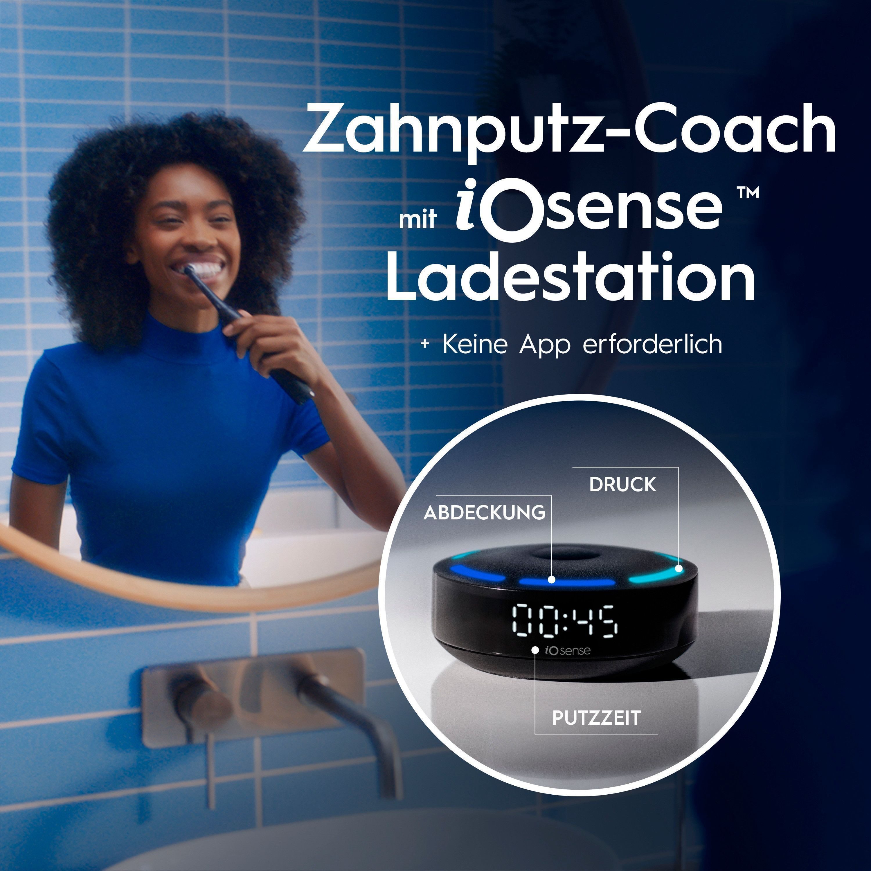 Oral-B Elektrische Zahnbürste iO 10, Aufsteckbürsten: 1 St., Magnet-Technologie, iOsense, 7 Putzmodi, Farbdisplay & Lade-Reiseetui
