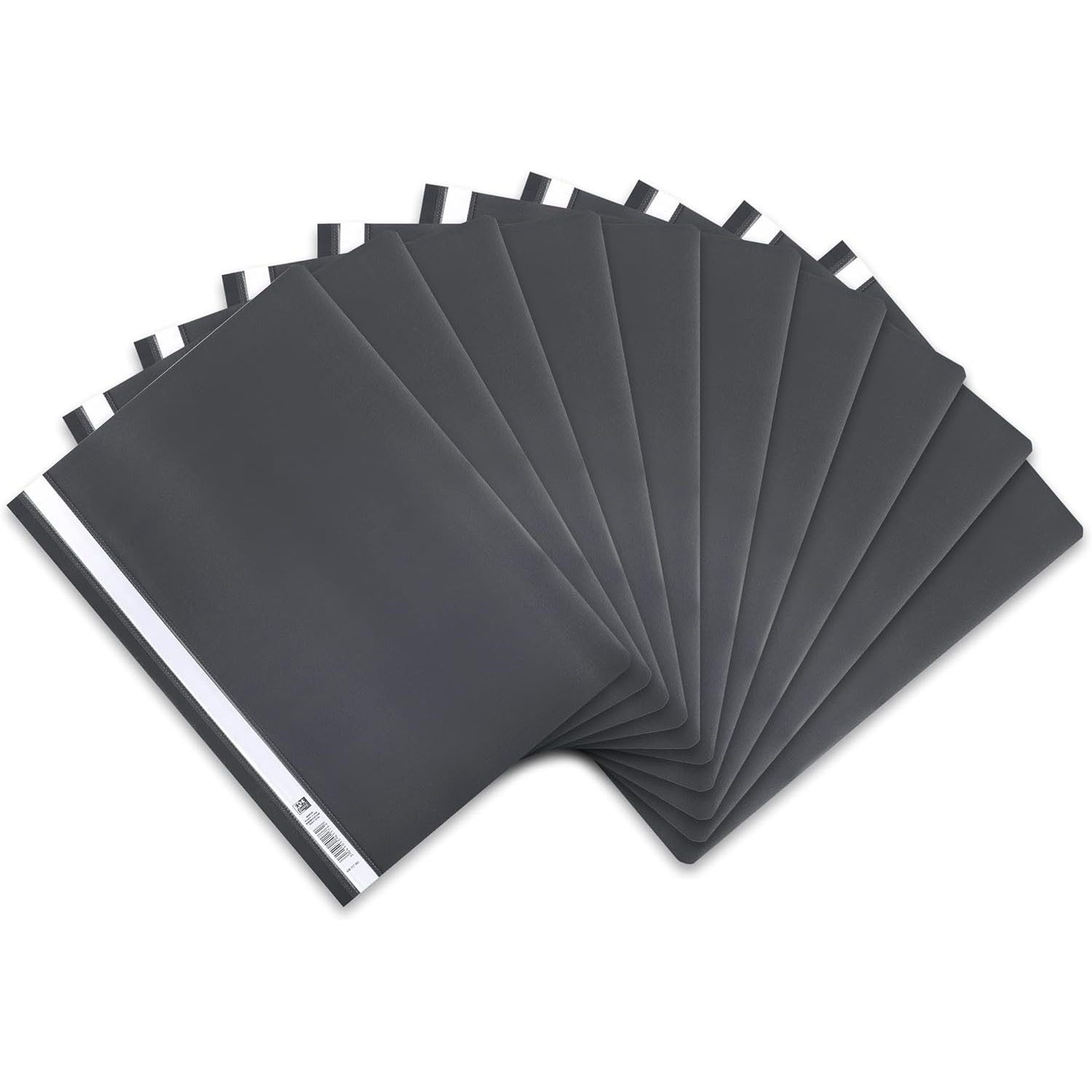 OXFORD Hefter 10x Oxford Schnellhefter, DIN A4, PP, dunkelgrau