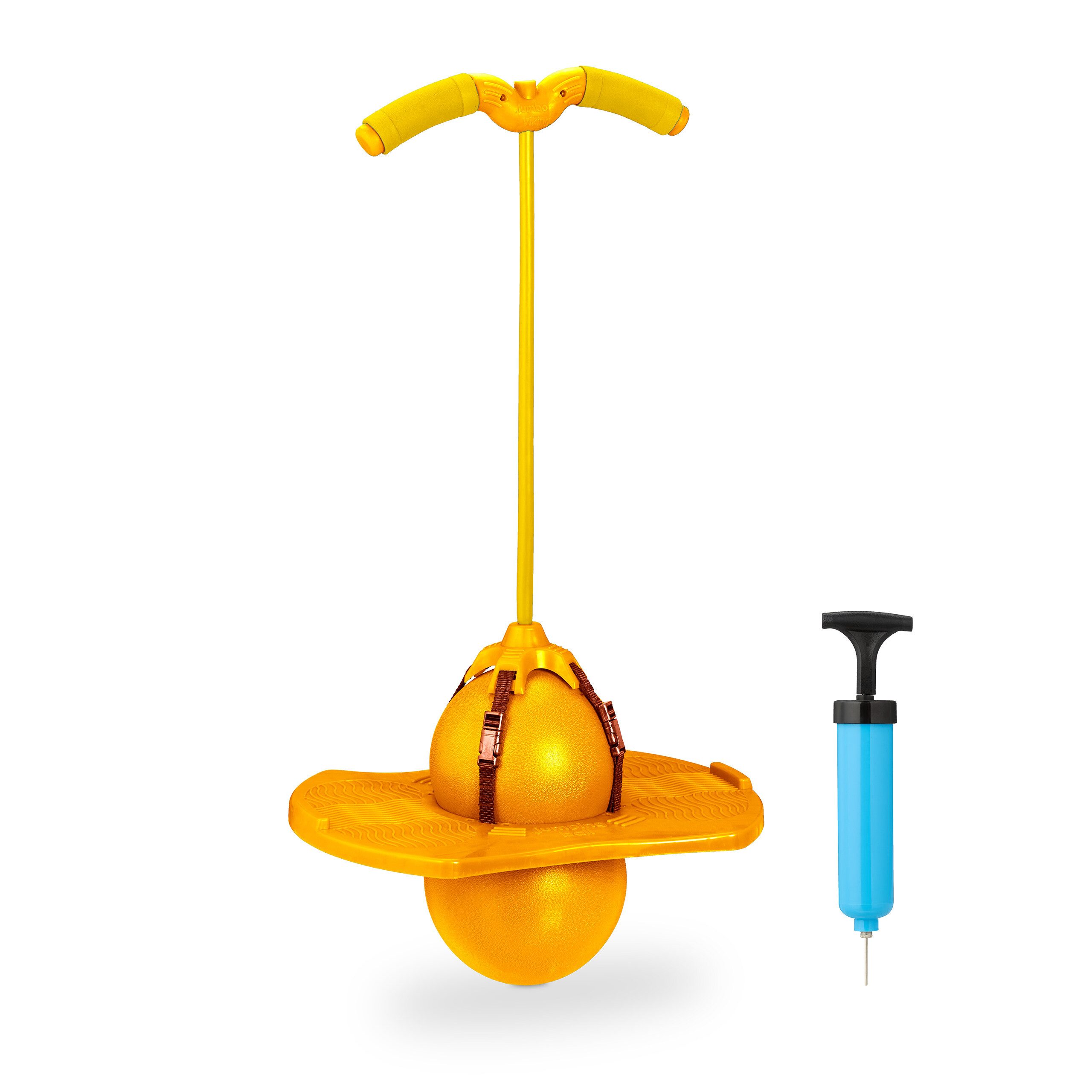 relaxdays Hüpfspielzeug Pogo Ball mit Griffen für Kinder, gelb günstig online kaufen