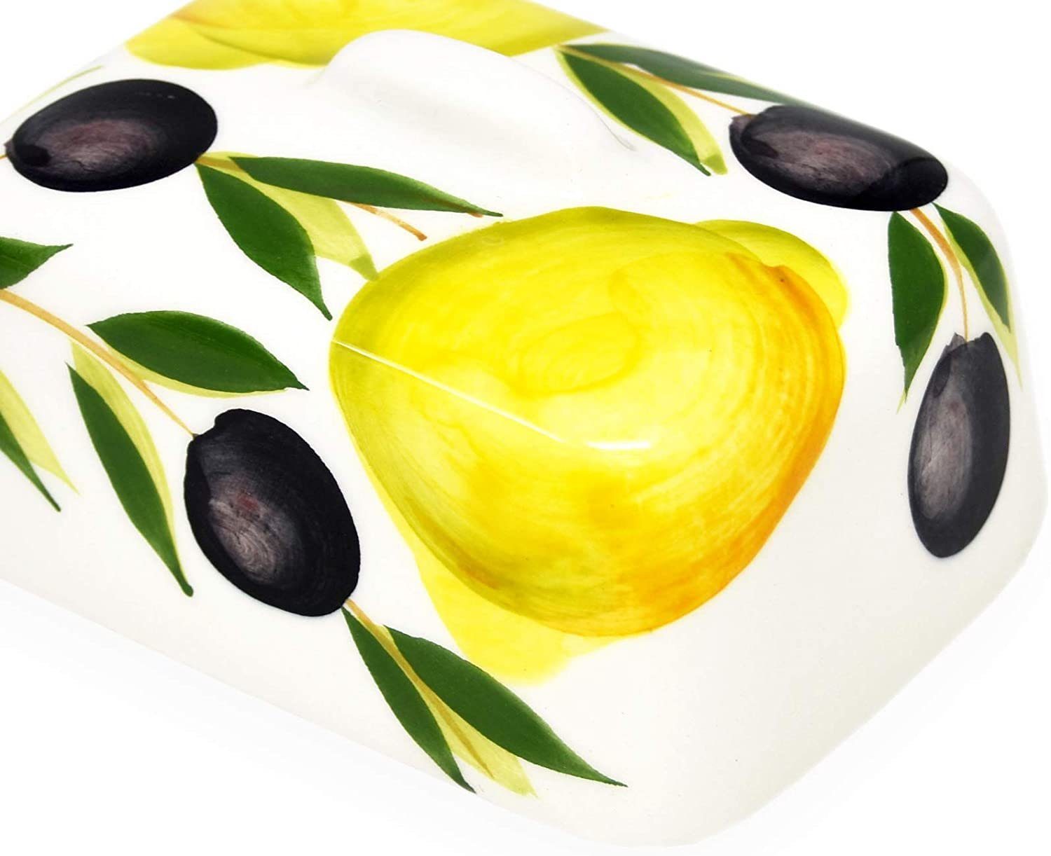 cm), Lashuma 9 für 125 Zitrone klein (1-tlg., Keramik, x g 12 Butter Olive, Butterschale Butterdose