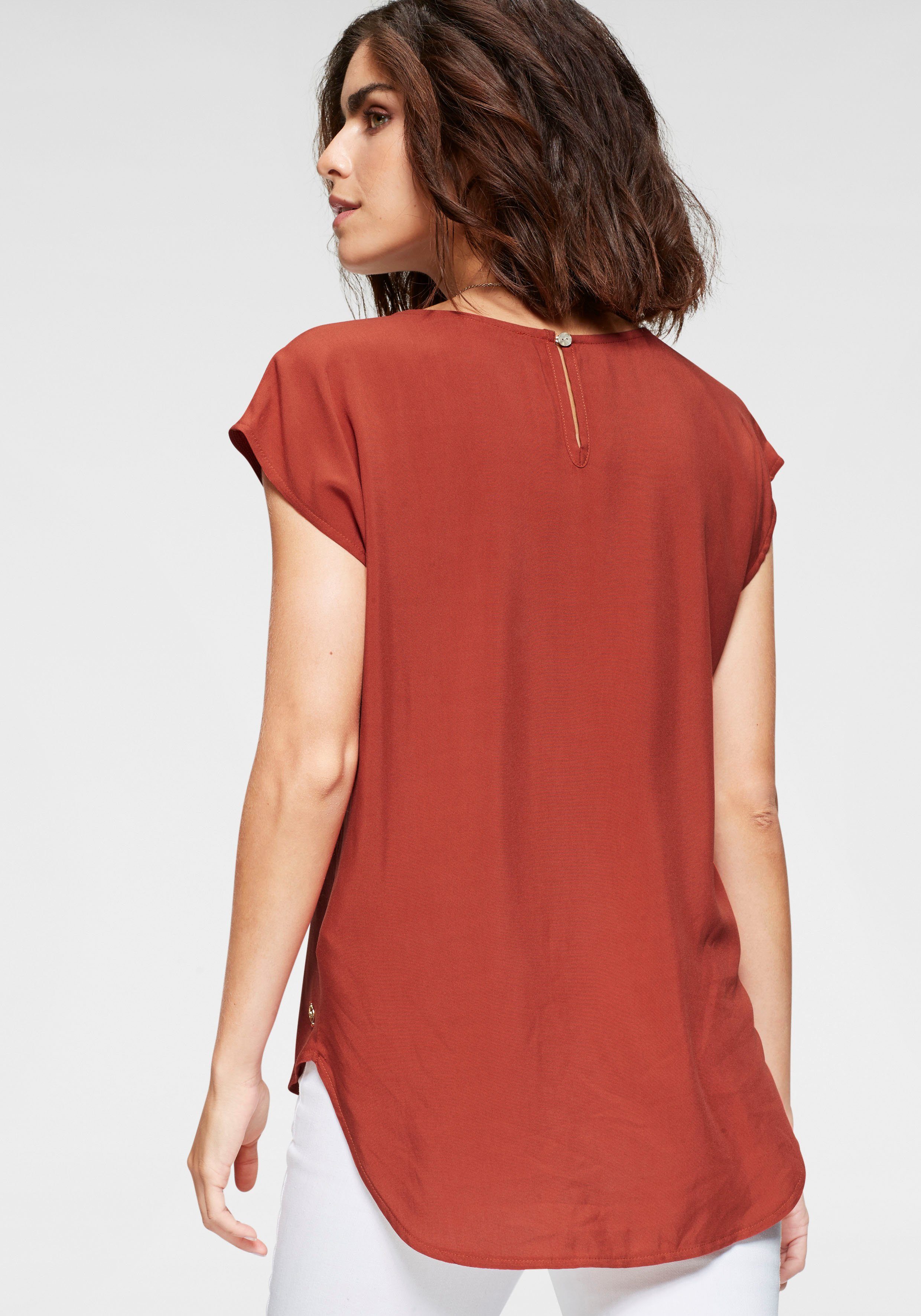 Tamaris Shirtbluse mit abgerundetem Saum günstig online kaufen