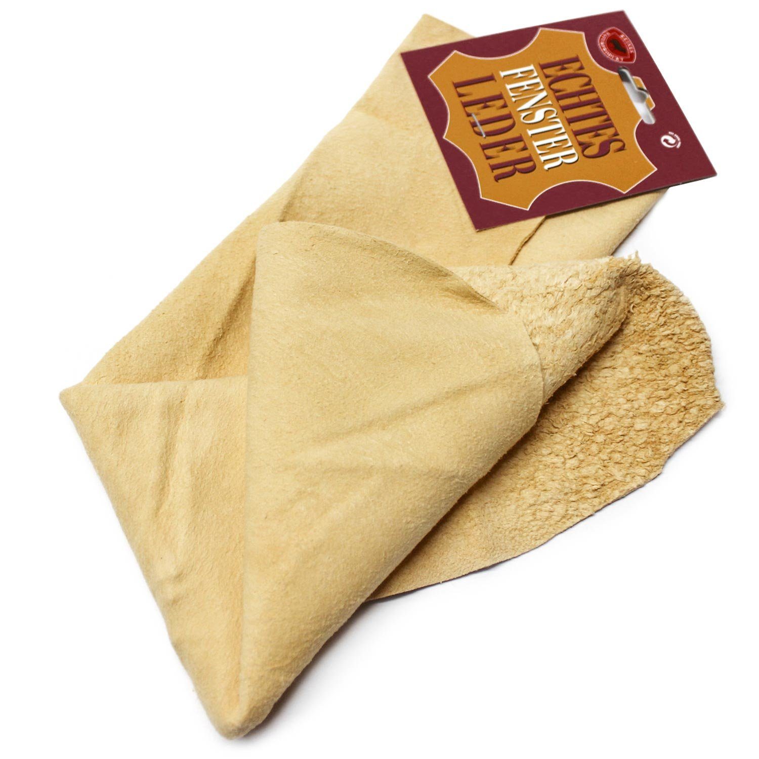 Croll & Denecke Autowaschbürste Fensterleder Ledertuch Echtleder Autoleder FL 150 (45 x 30cm), Fliesen, Fenster, Ledertuch reines Naturprodukt