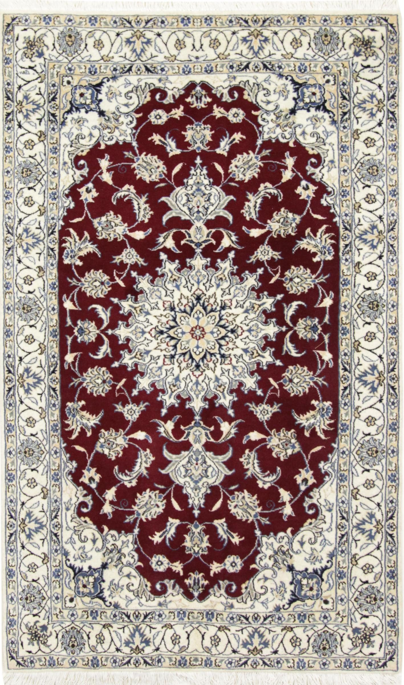 Nain Trading Orientteppich Nain 121x201 Handgeknüpfter Orientteppich / Perserteppich, rechteckig, Höhe: 12 mm