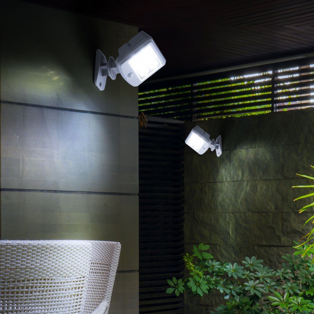 LED Solar Solarleuchten Außen Garten Spot Leuchte Wand Lampe Bewegungsmelder 