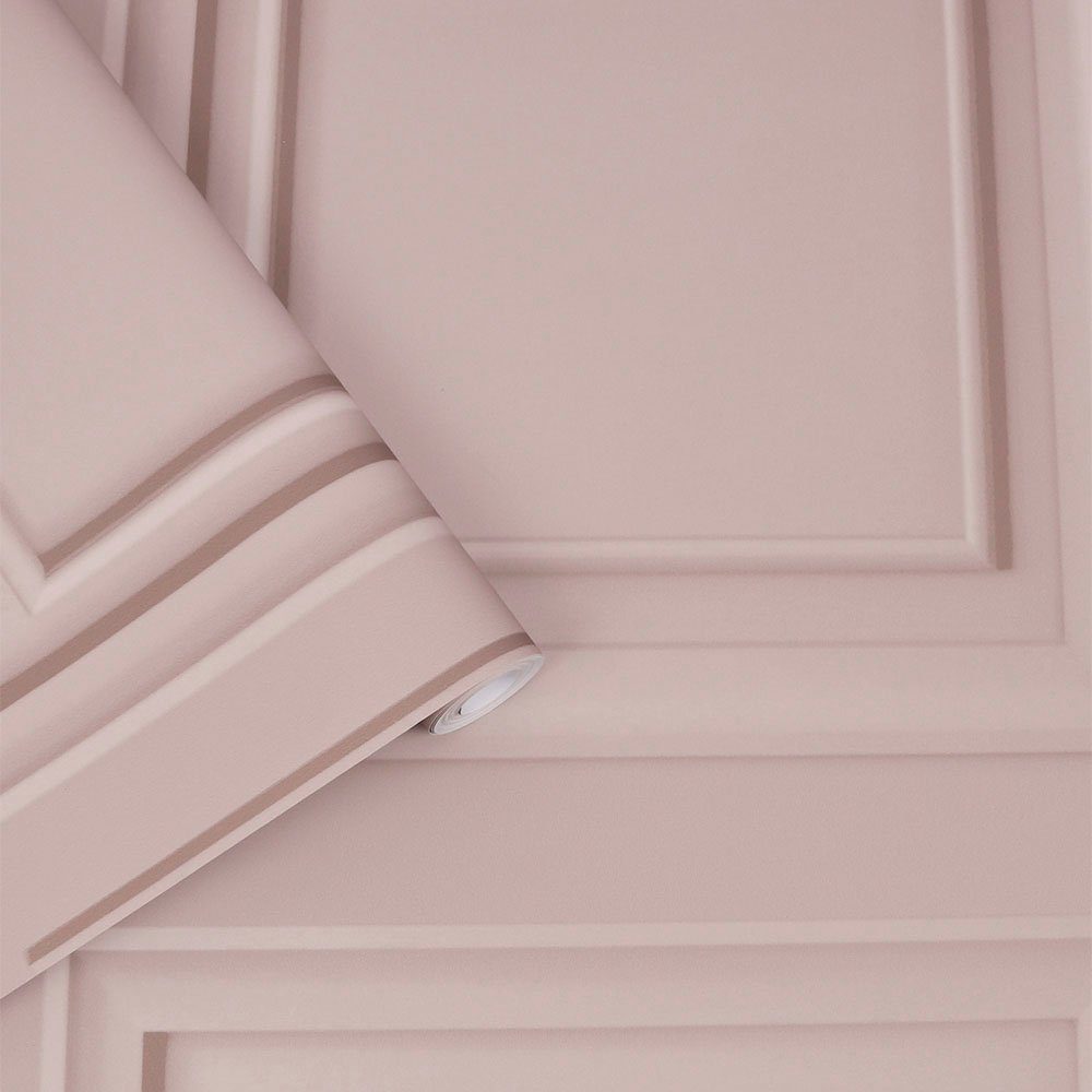 LAURA ASHLEY Vliestapete Laura Ashley Redbrook Wood Panel Blush Vliestapete, glatt, 3D-Optik, (1 St), Laura Ashley Redbrook Wood Panel Blush Vliestapete