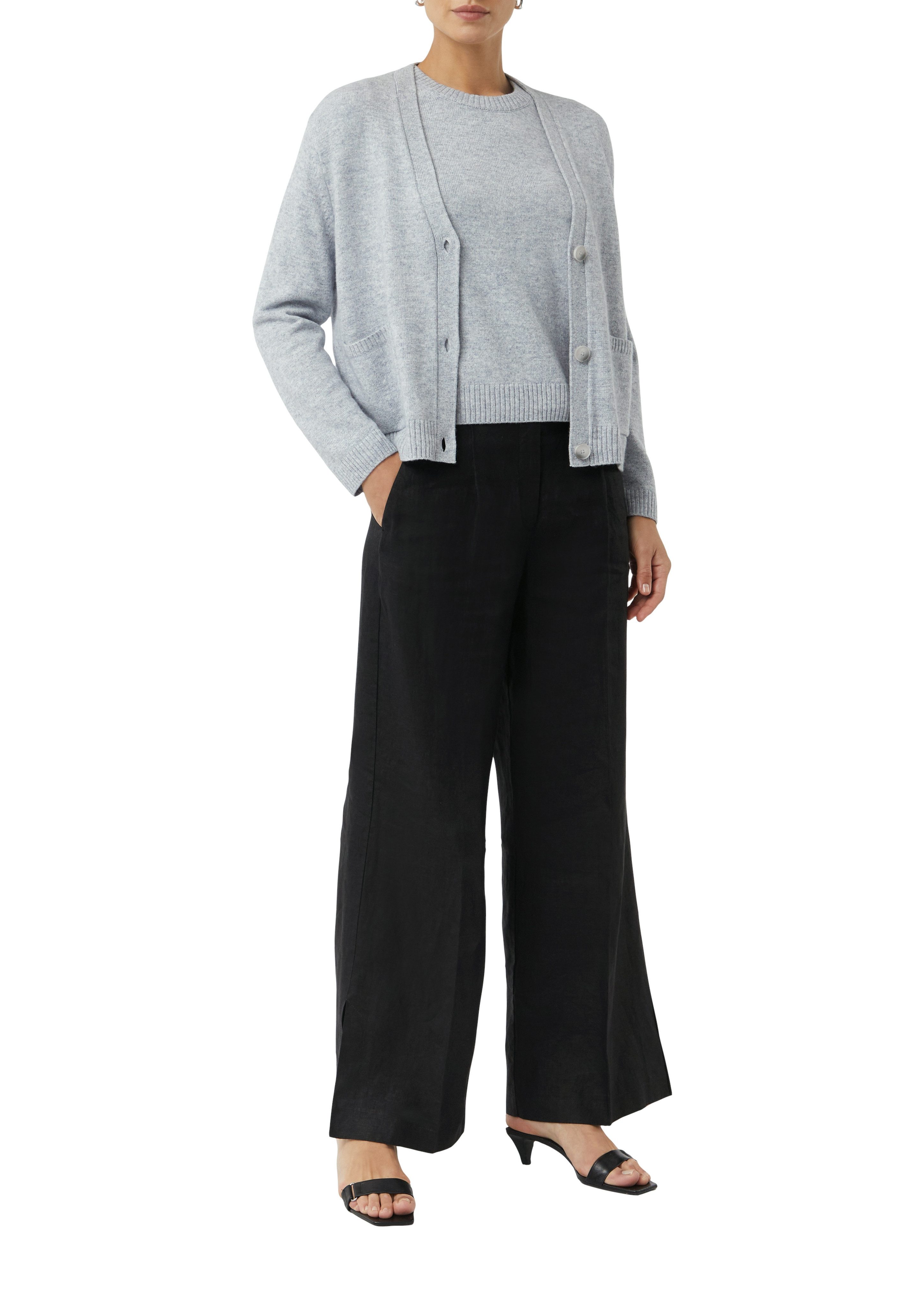 comma Strickpullover mit Rippbündchen günstig online kaufen