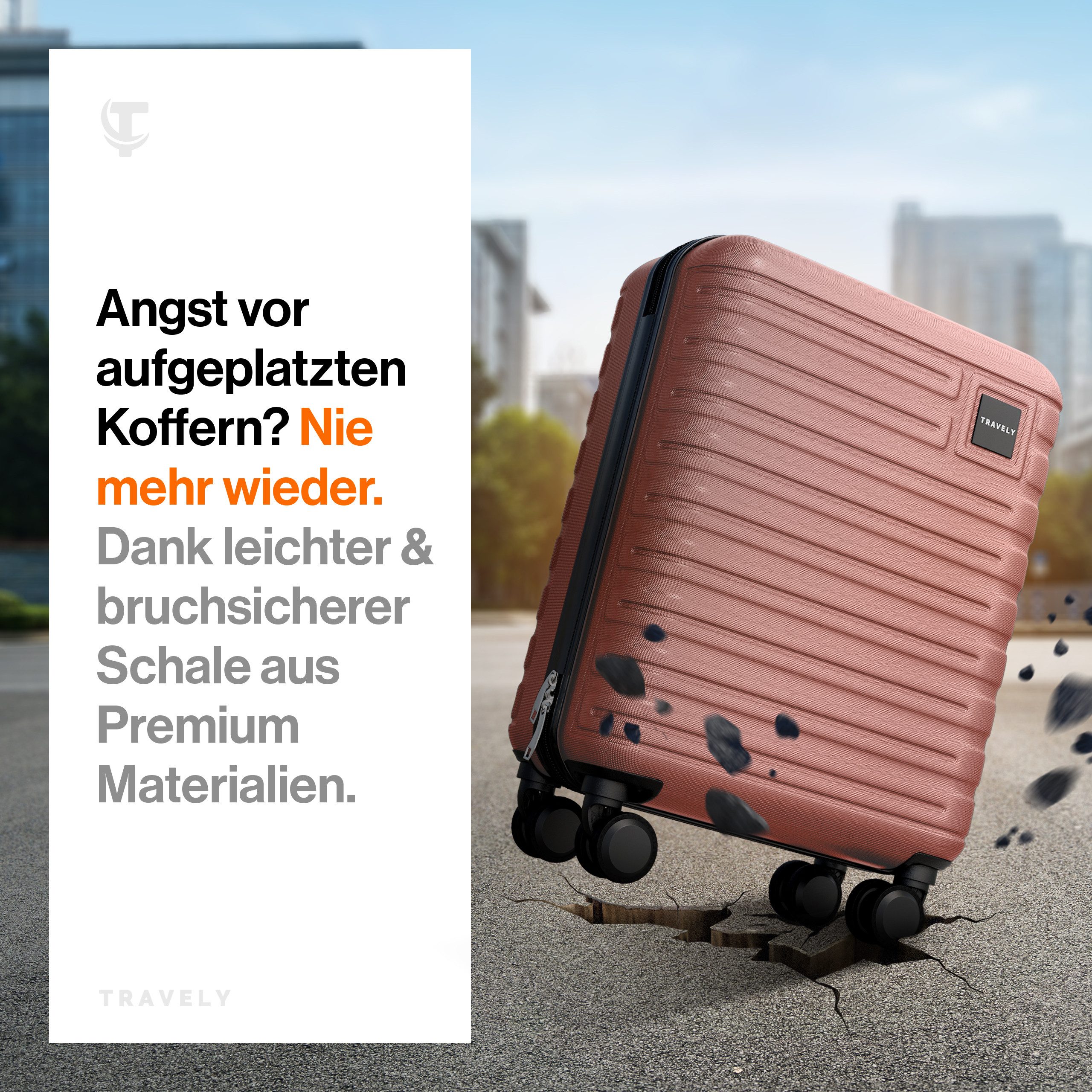 Travely Handgepäck-Trolley Polycarbonat Koffer - Reisekoffer, günstig online kaufen