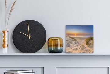 OneMillionCanvasses® Leinwandbild Düne - Sonnenuntergang - Horizont - Strand - Gras, (1 St), Leinwand Bilder für Wohnzimmer Schlafzimmer