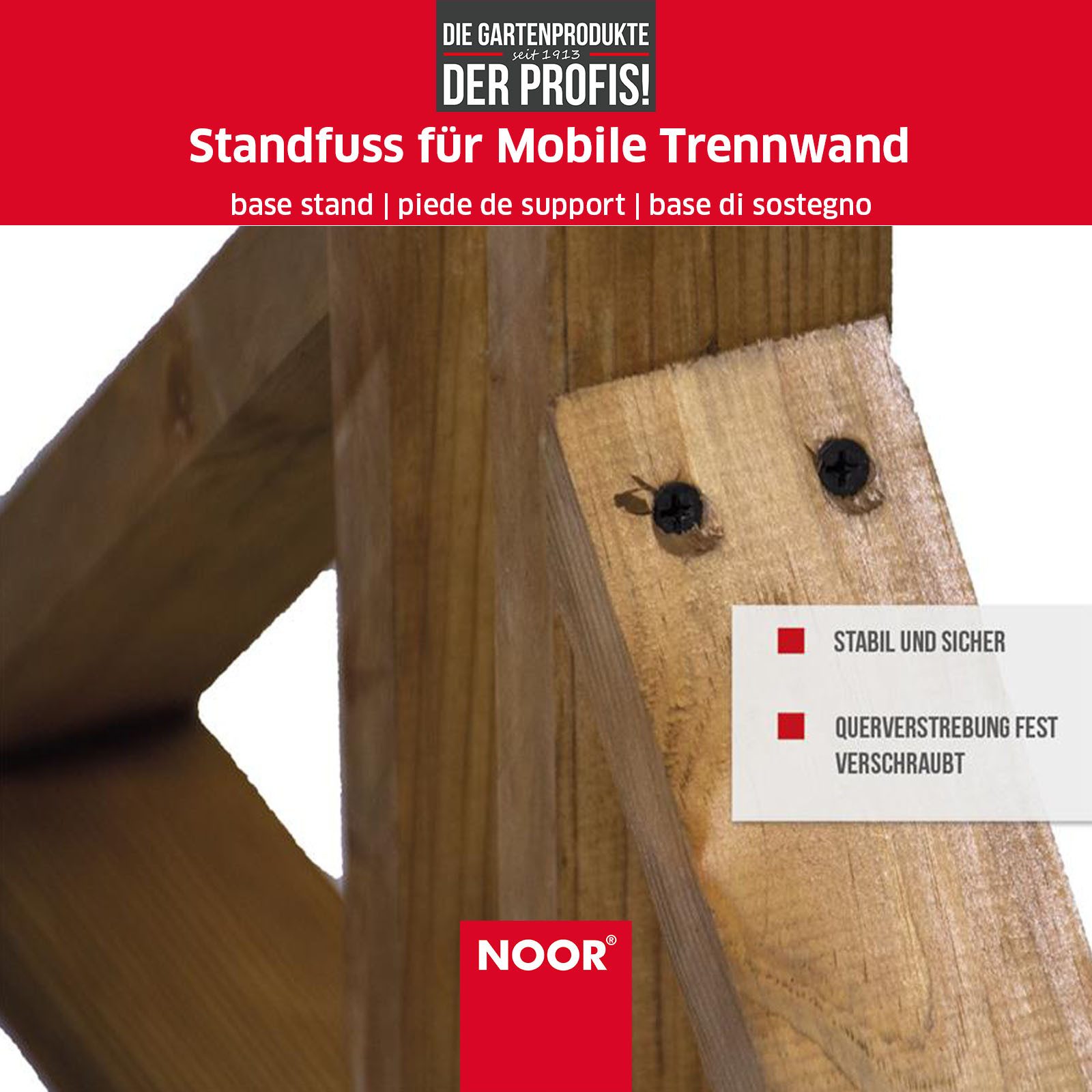 NOOR Sichtschutzelement Mobile Trennwand aus Weide - passender Standfuß sep günstig online kaufen