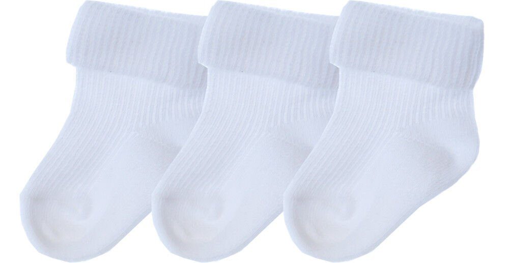 Weiße Kinder Erstlingssocken Socken La Bortini Baby Pack 3er Socken