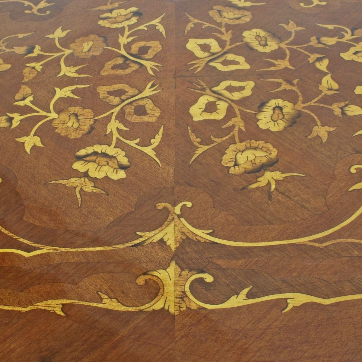 Casa Padrino Schreibtisch Antik - - / Büro Handgefertigter Mahagoni Gold cm Barock Sekretär Scheibtisch Stil Möbel 120 Barock Intarsien