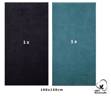 Betz Duschtücher Maxi 2 Stück XXL BERLIN 100x150 cm, 100% Baumwolle