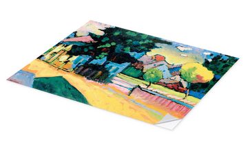Posterlounge Wandfolie Wassily Kandinsky, Murnau - Landschaft mit grünem Haus, Malerei