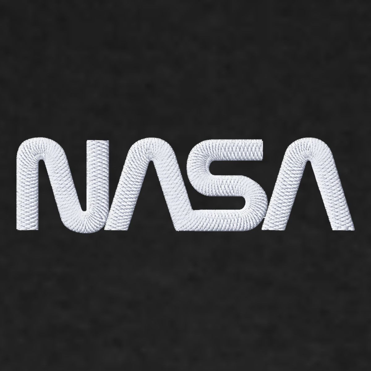 Spreadshirt Hoodie Nasa Logo Klein Weiß Stick Herren Premium Hoodie (1-tlg)