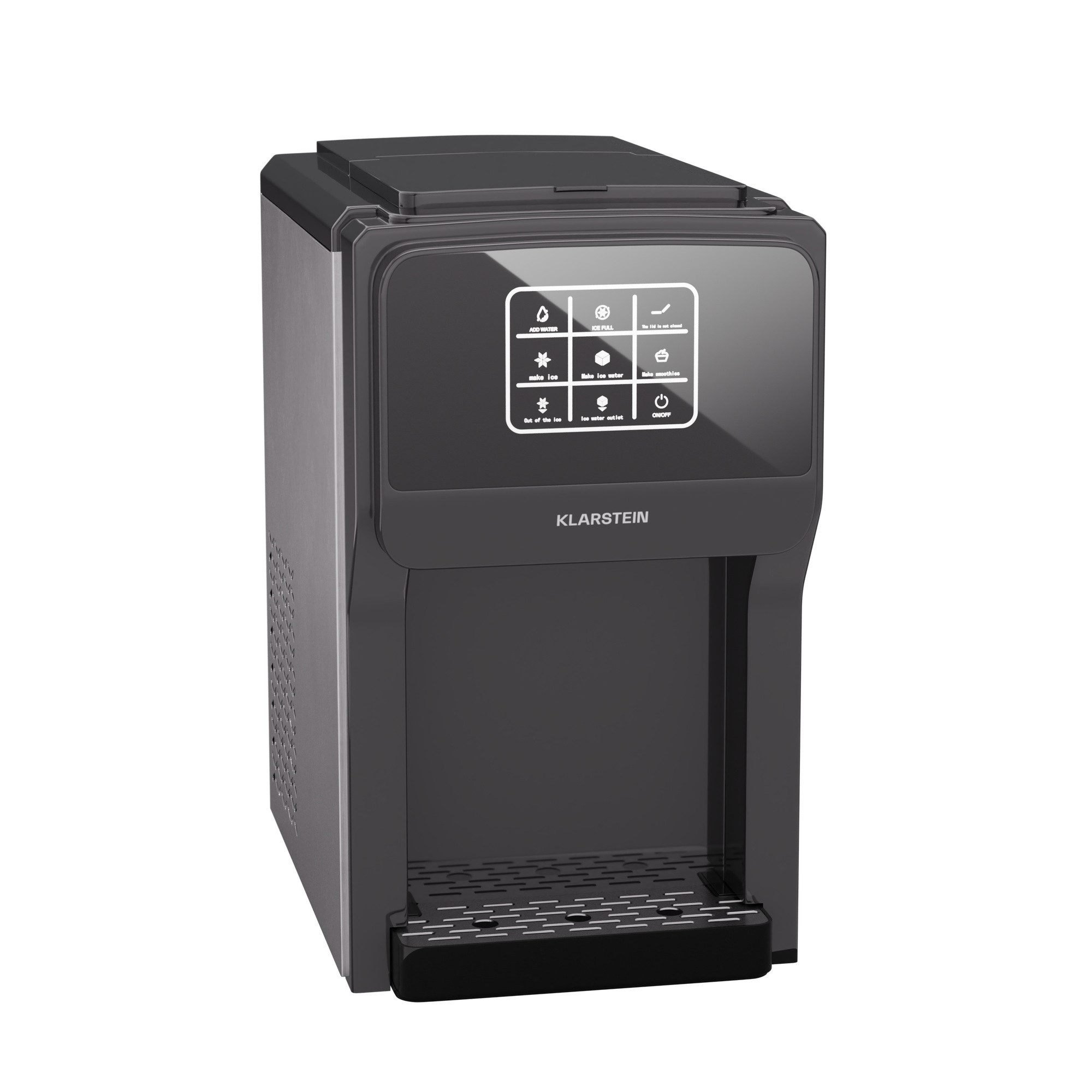 Klarstein Eiswürfelmaschine ArcticBlend 3in1 Eismaschine Bullet Crushed Ice 20 kg/24h 6 L, Eiswürfelbereiter Eiswürfelmaschine 3-in-1 mit Wasserspender 6 Liter