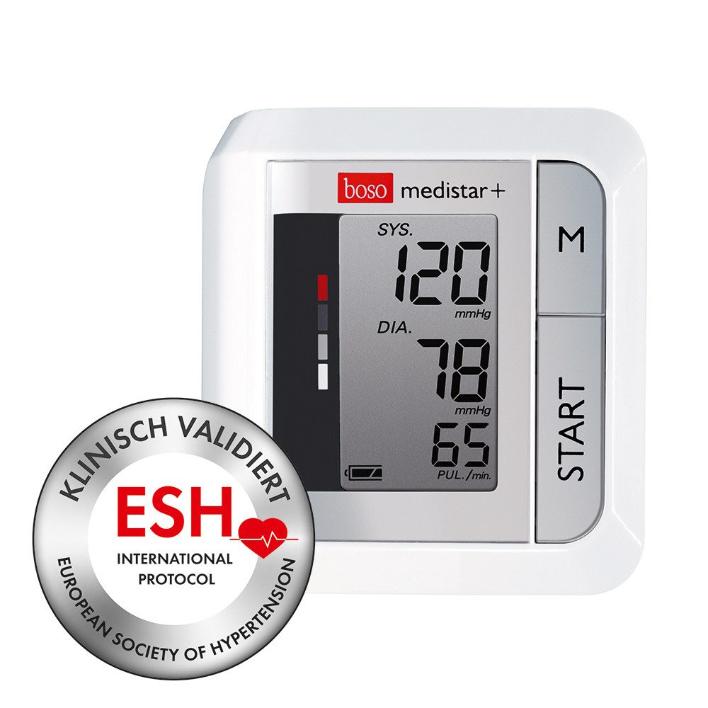 boso Handgelenk-Blutdruckmessgerät Medistar + Digitales Handgelenk-Blutdruckmessgerät: Klinisch validiert, Perfekt für unterwegs, Erkennt Unregelmäßigkeiten wie Vorhofflimmern