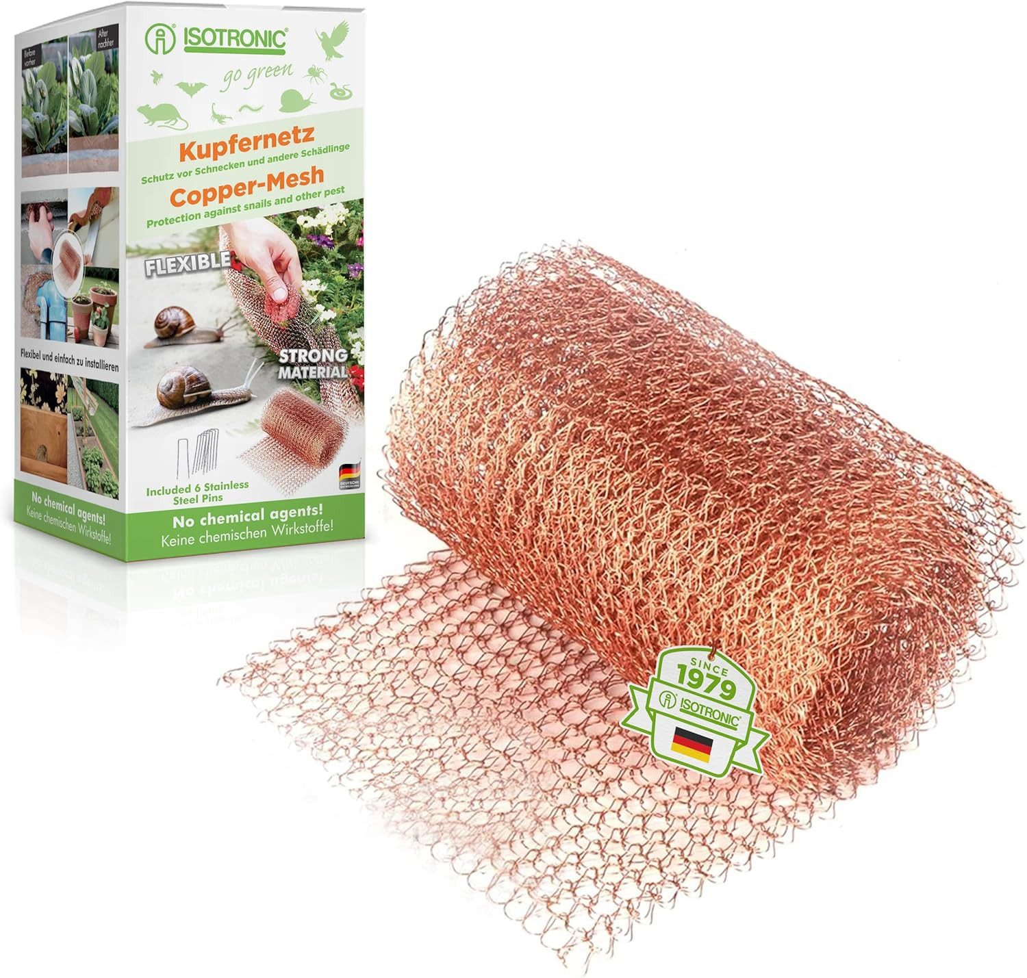ISOTRONIC Schneckenzaun Isotronic Schneckennetz Kupfer, 1-St.