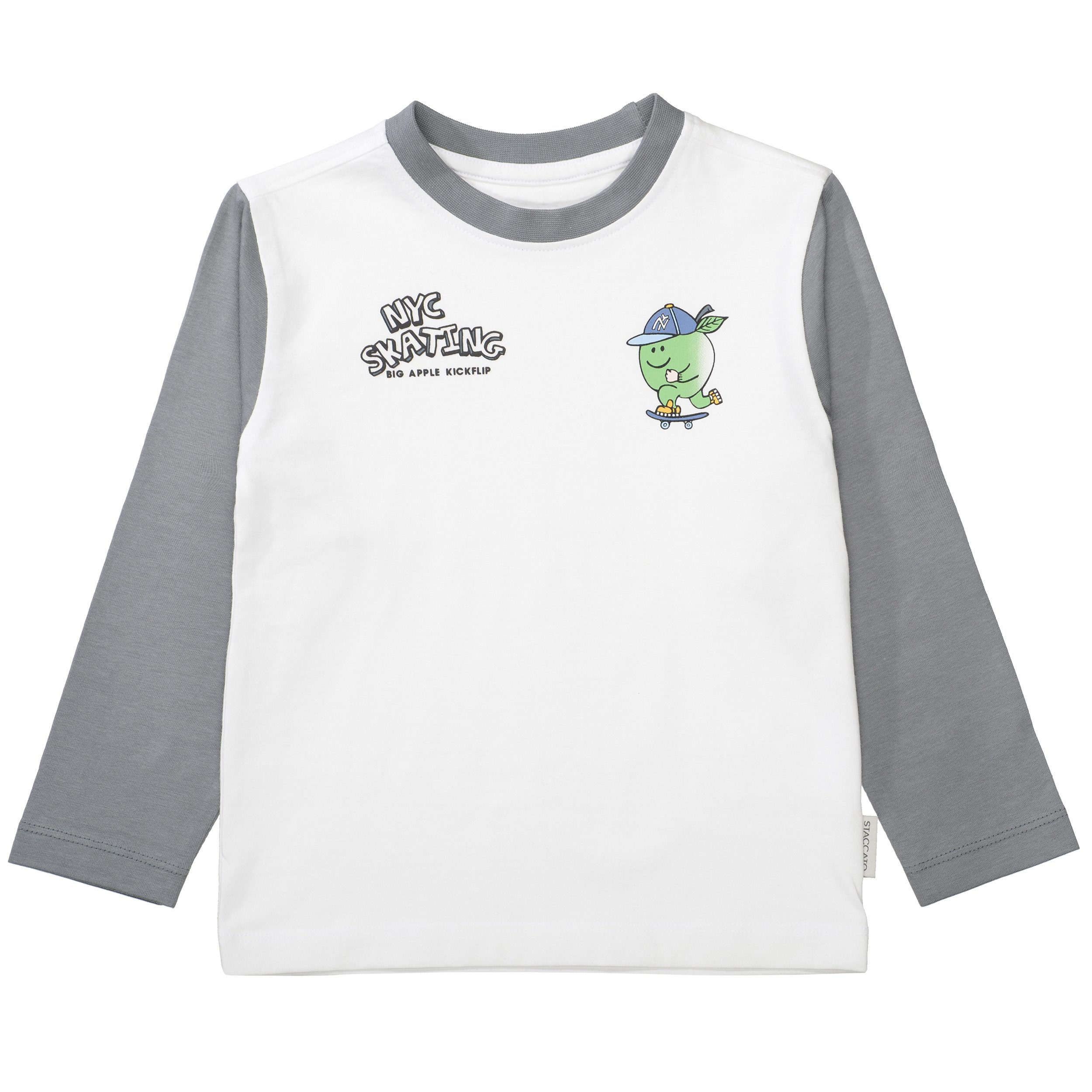 STACCATO Langarmshirt (2-tlg) 2er Pack, mit Letter-Prints und Colorblocking, für Boys