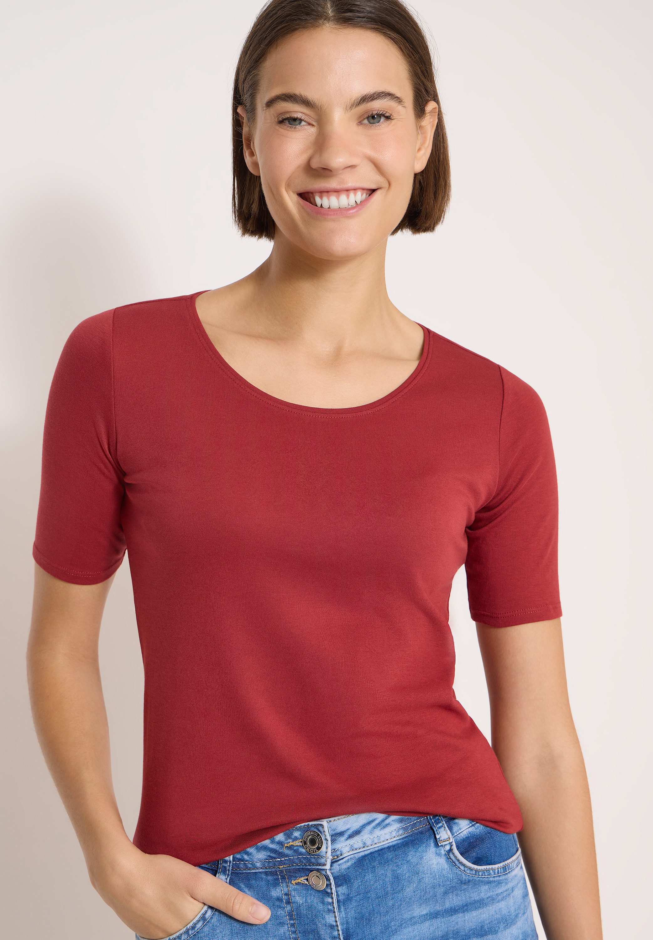 CECIL T-Shirt in Unifarbe