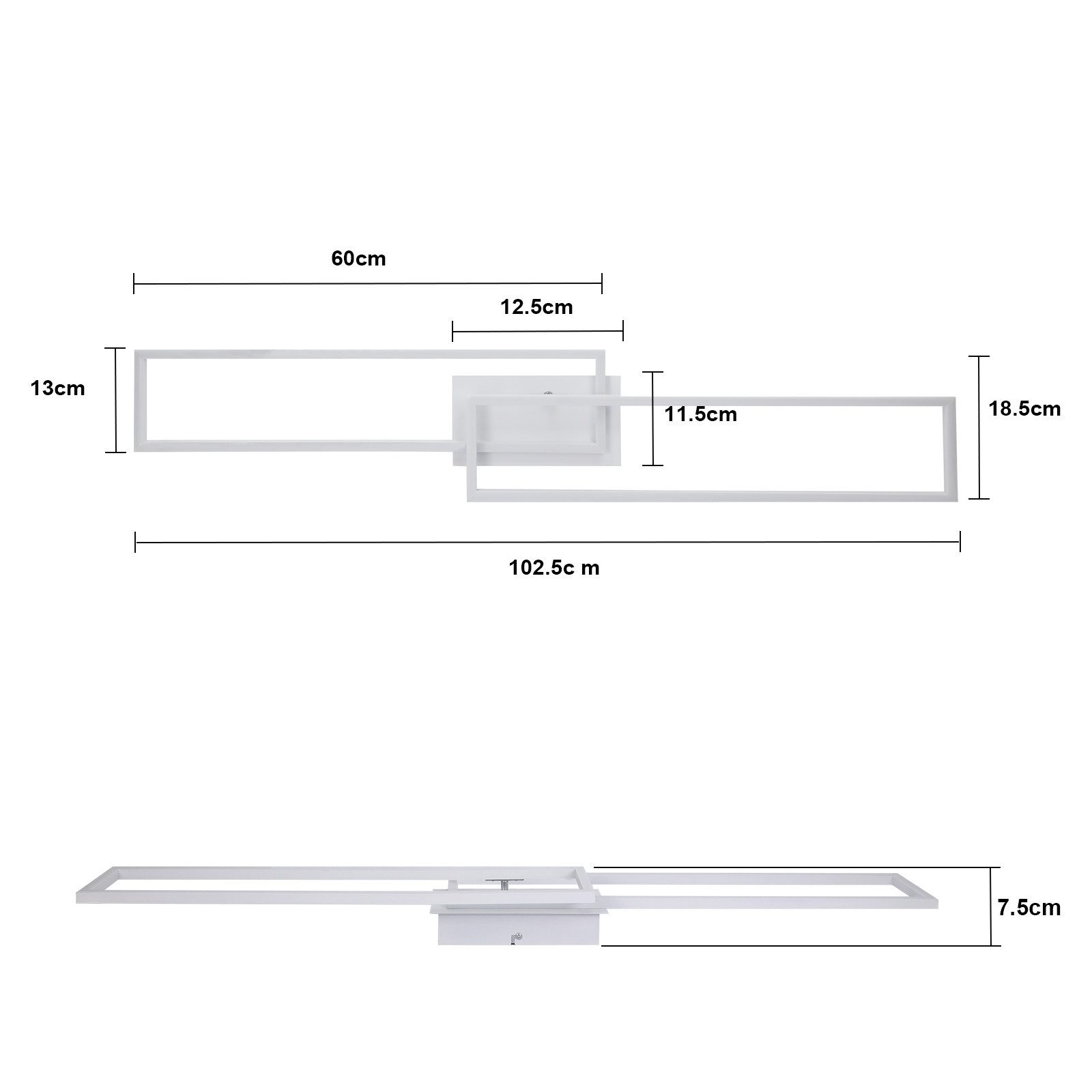 ZMH LED Deckenleuchte Wohnzimmer 2/4 Rahmen günstig online kaufen