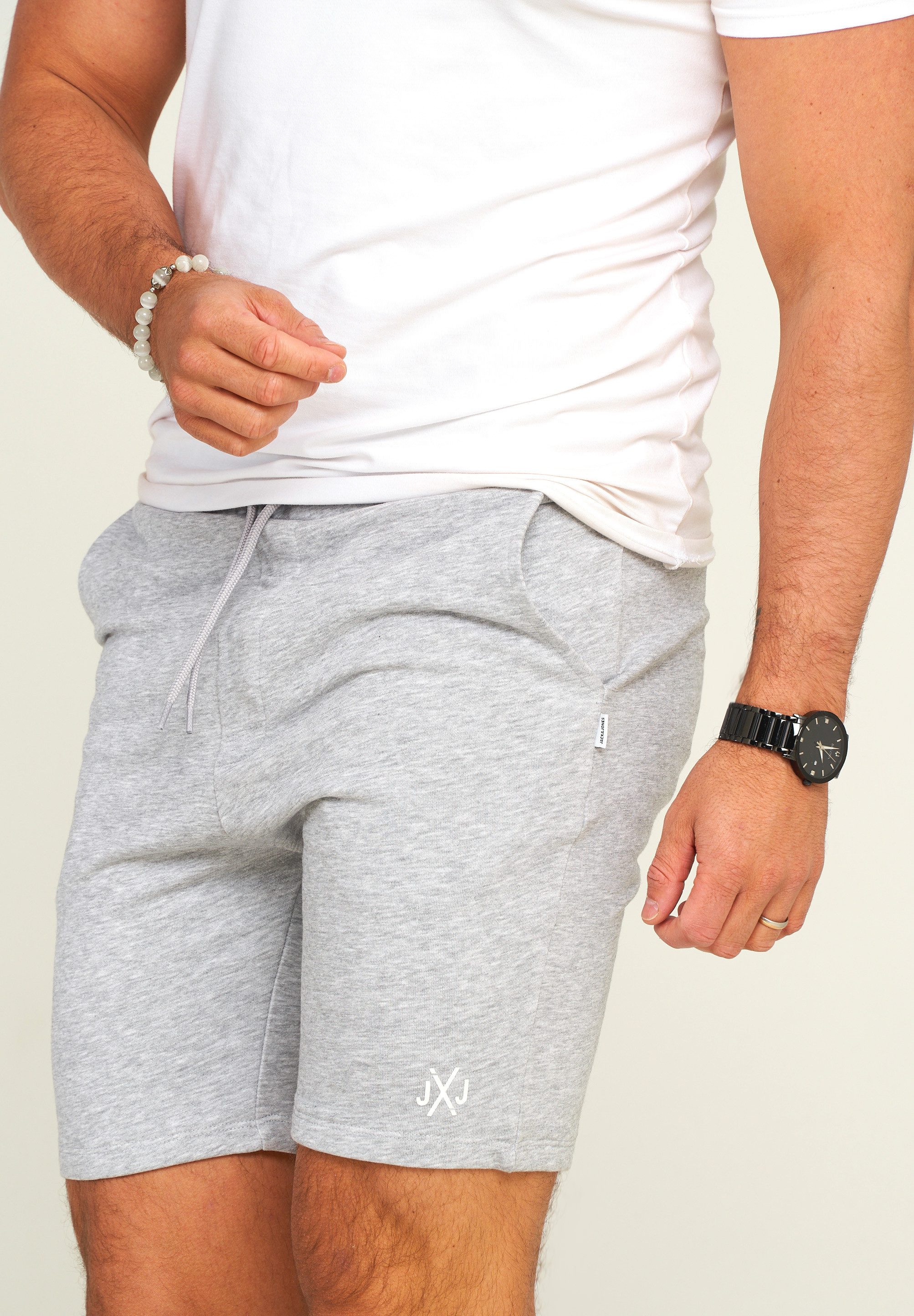 Jack & Jones Shorts JPSTGORDON JJBRAD SWEAT SHORTS Kurze Herrenhose mit Taschen Unifarben Jogginghose Sporthose