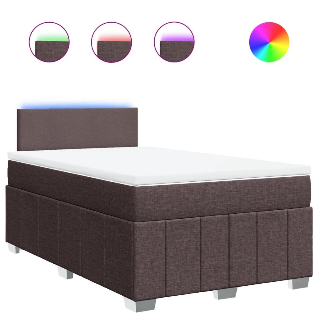 vidaXL Bett Boxspringbett mit Matratze Dunkelbraun günstig online kaufen