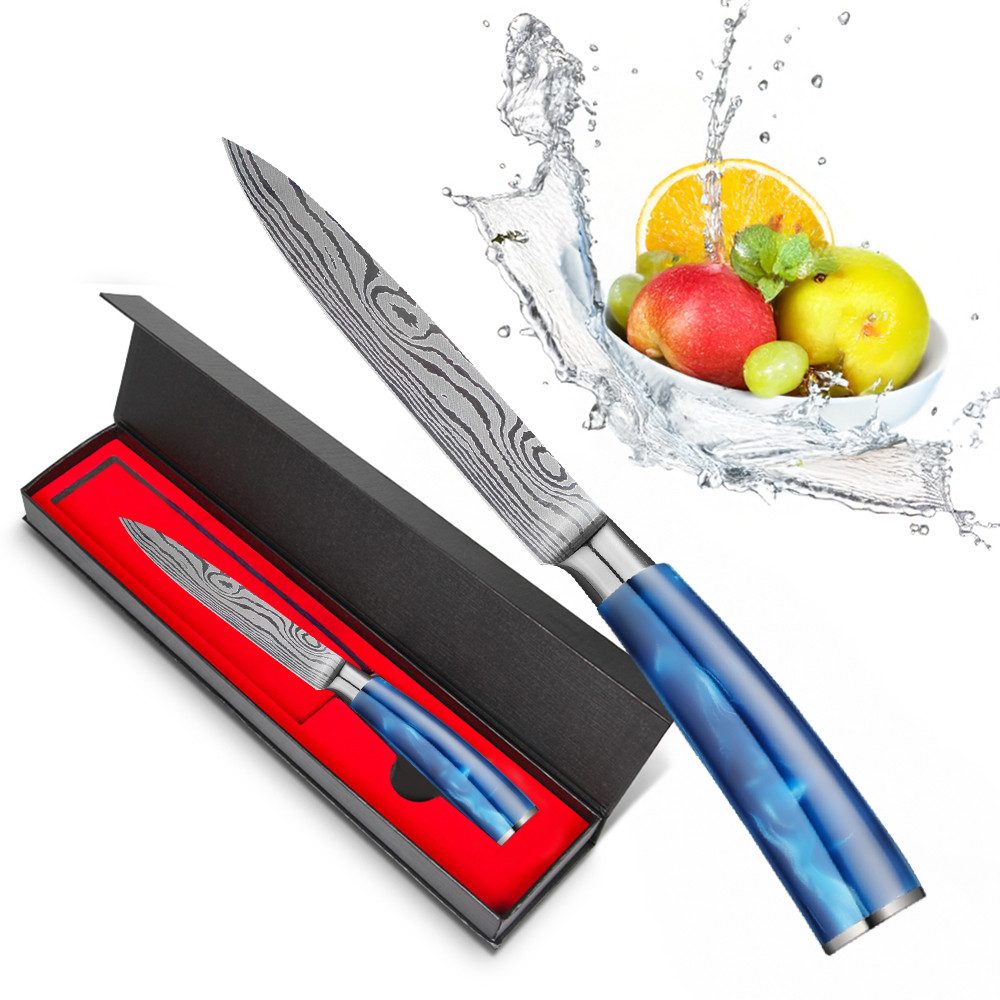 KingLux Allzweckmesser Allzweckmesser 12,7cm Küchenmesser Kohlenstoffstahl für Obst, Gemüse