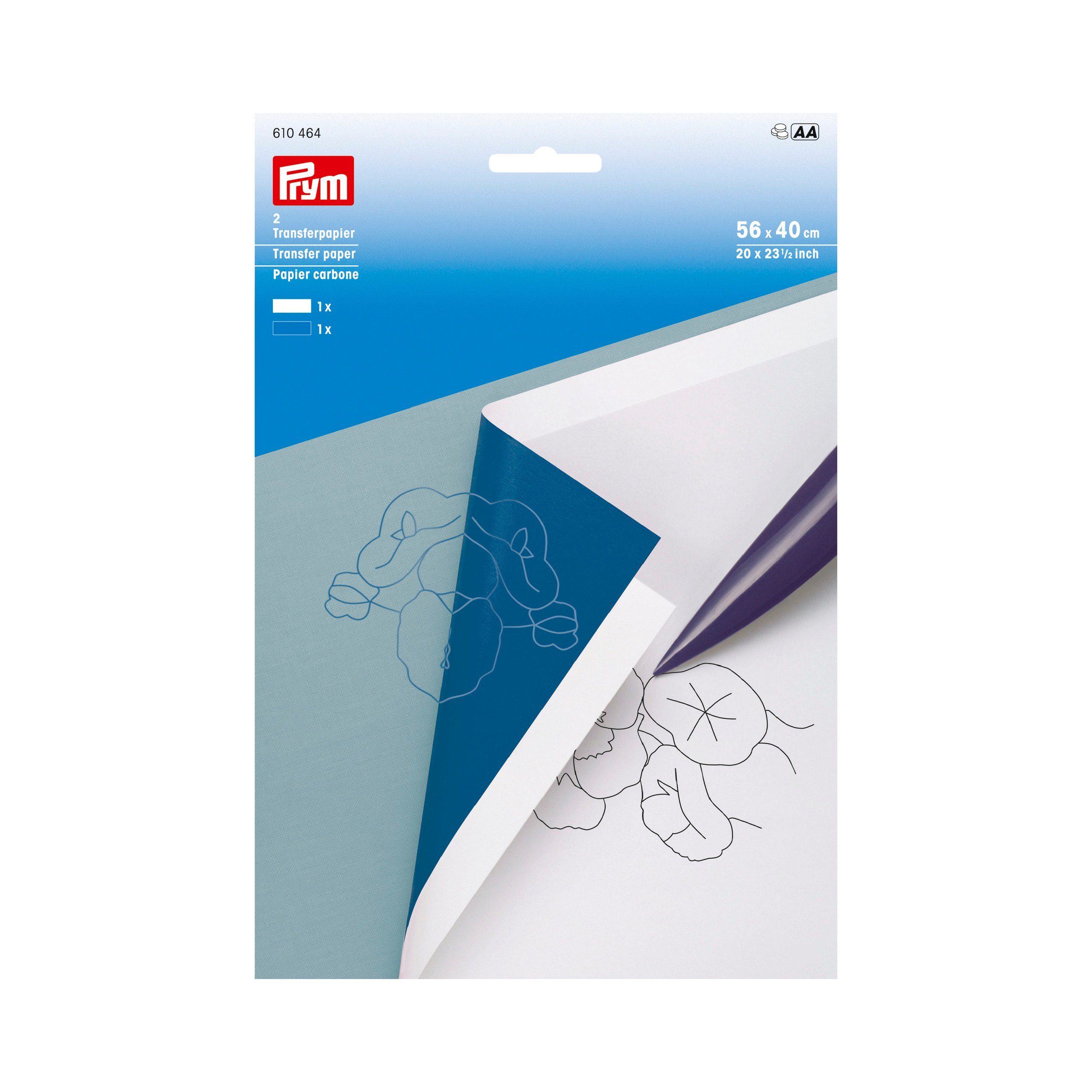 Prym Dekorationsfolie Transferpapier 2 Bogen, 40 cm x 56 cm