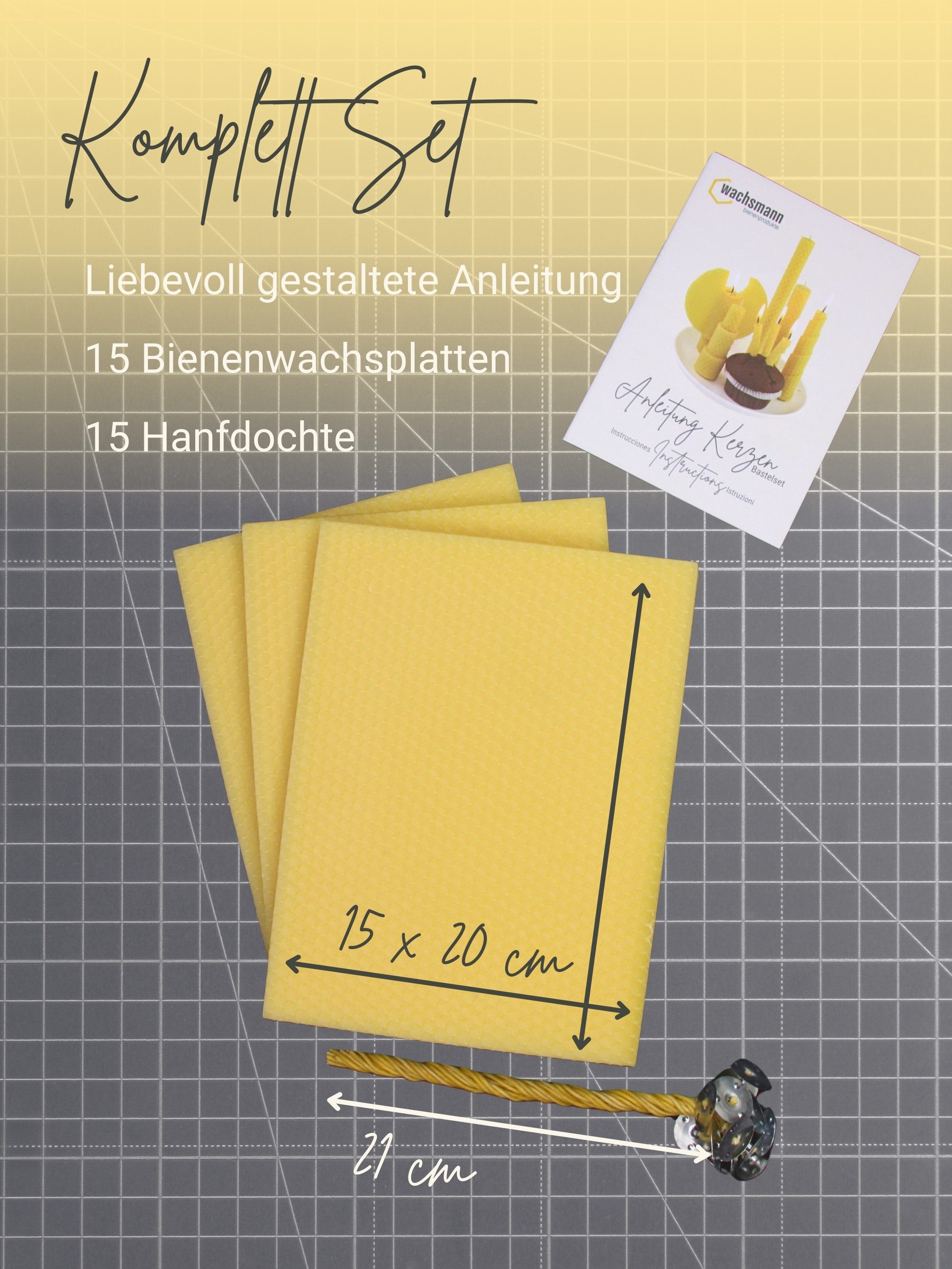 Wachsmann Bienenprodukte Bienenwachskerze selber machen Set (Komplett-Set, günstig online kaufen