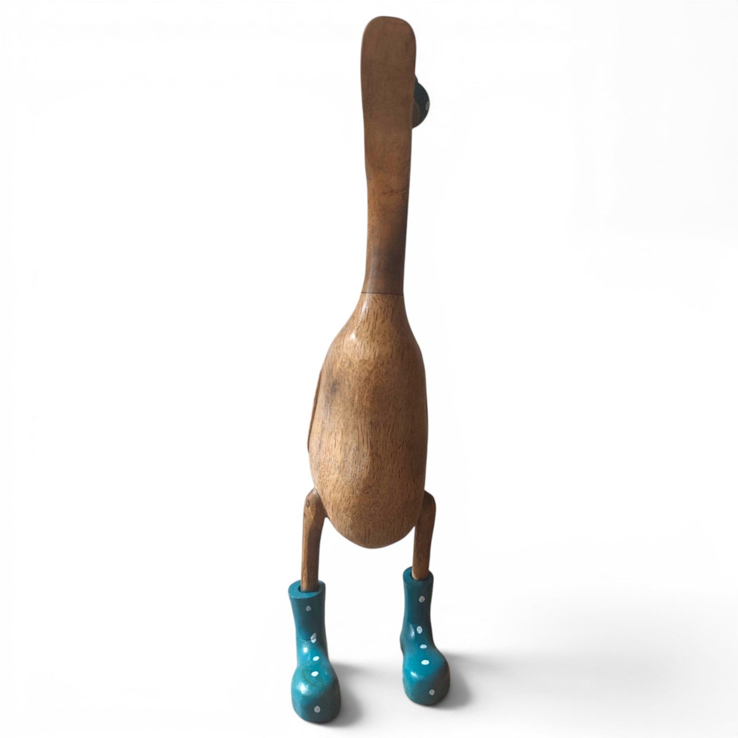 Kinaree Dekofigur Deko Holz Ente mit Gummistiefel und Hut handgefertigt Indonesien, jeden Anlass, Naturprodukt, Handgefertigt, Unikate, Geschenkideen