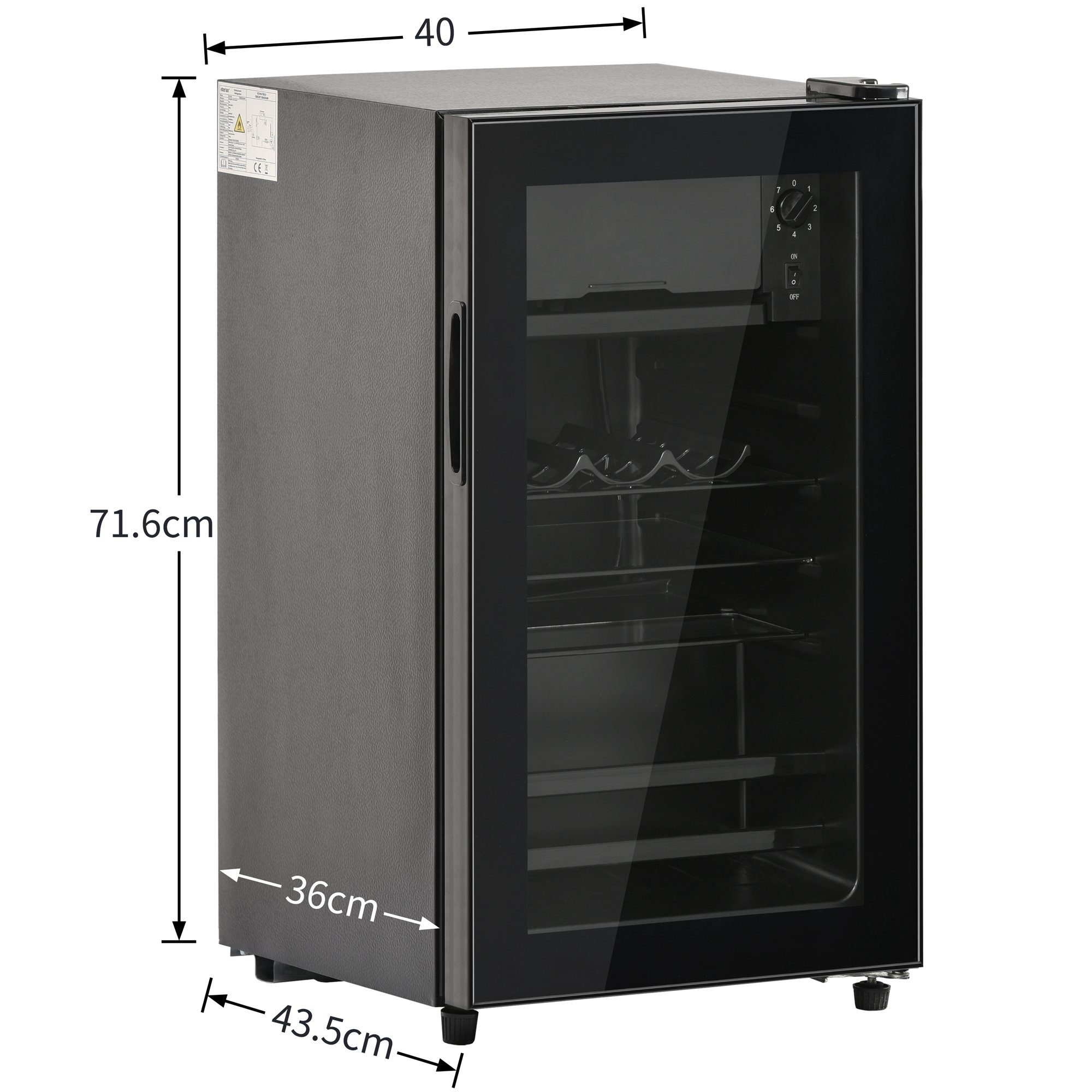Gotagee Kühlschrank SC-76A Gefrierschrank 76L Mini-Kühlschrank Kühlschrank Leise Energieeffizient