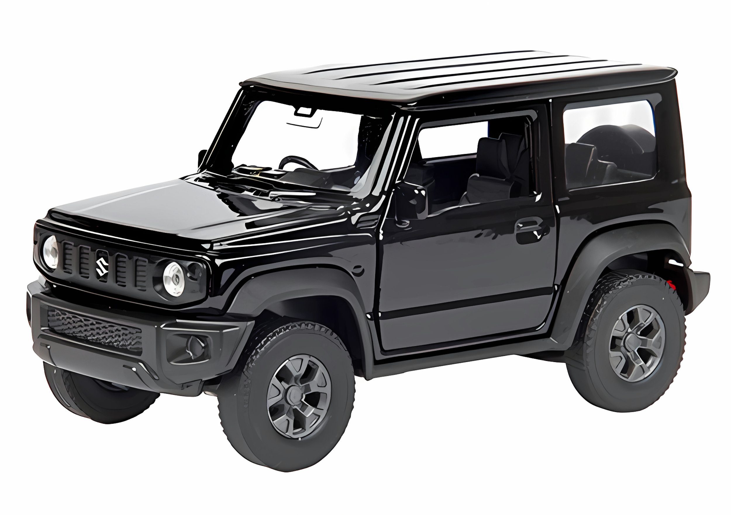 Modellauto SUZUKI JIMNY Modellauto 11cm aus Metall Modell Auto 13 (Schwarz)