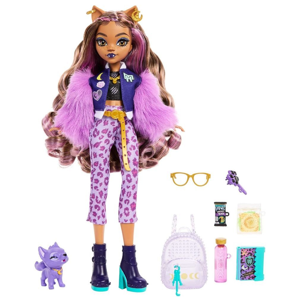Mattel® Anziehpuppe Puppe Clawdeen Wolf Fashion Spiel-Set Monster High HRP65