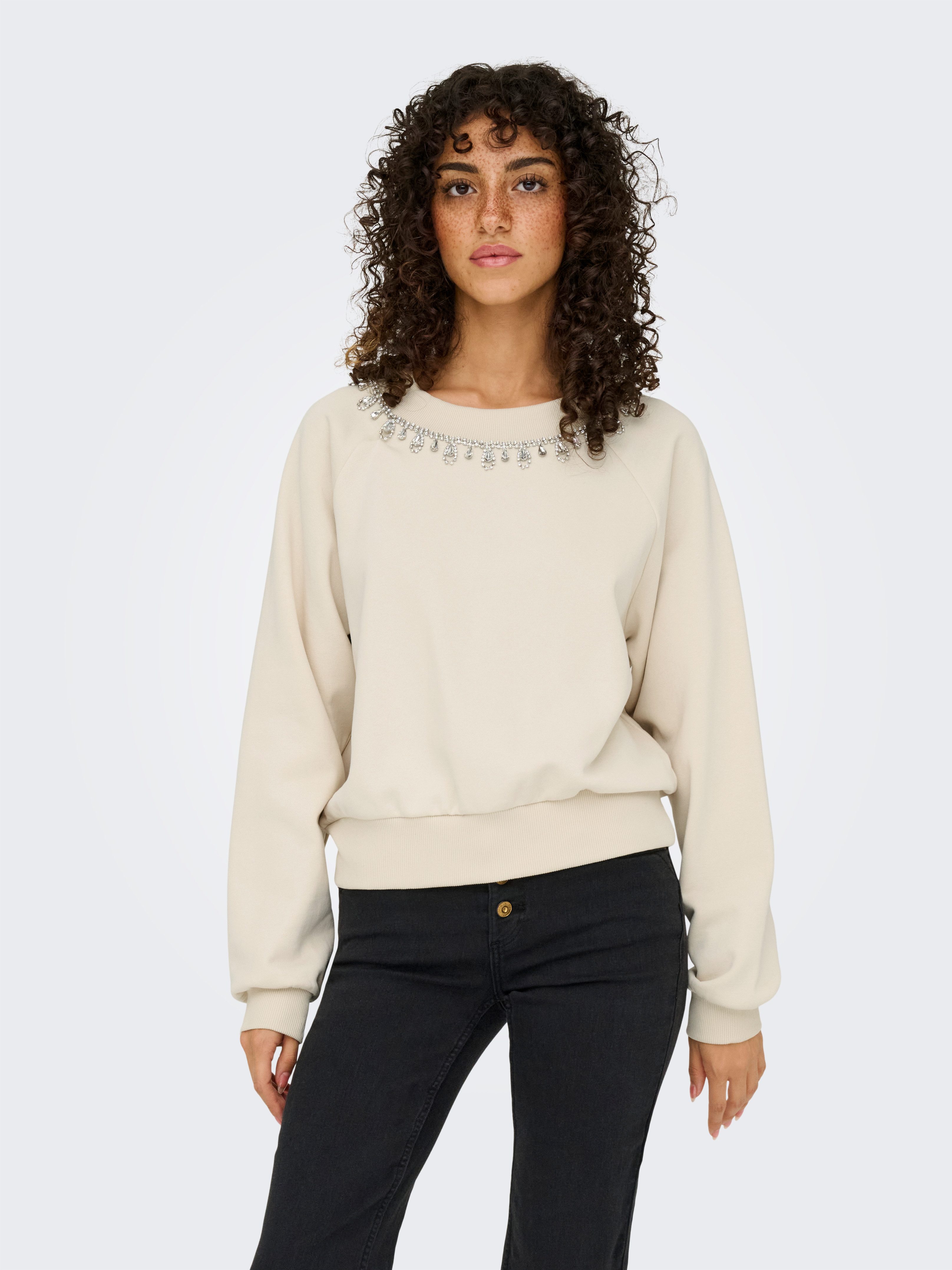 ONLY Sweatshirt ONLJETT L/S O-NECK EMB. günstig online kaufen