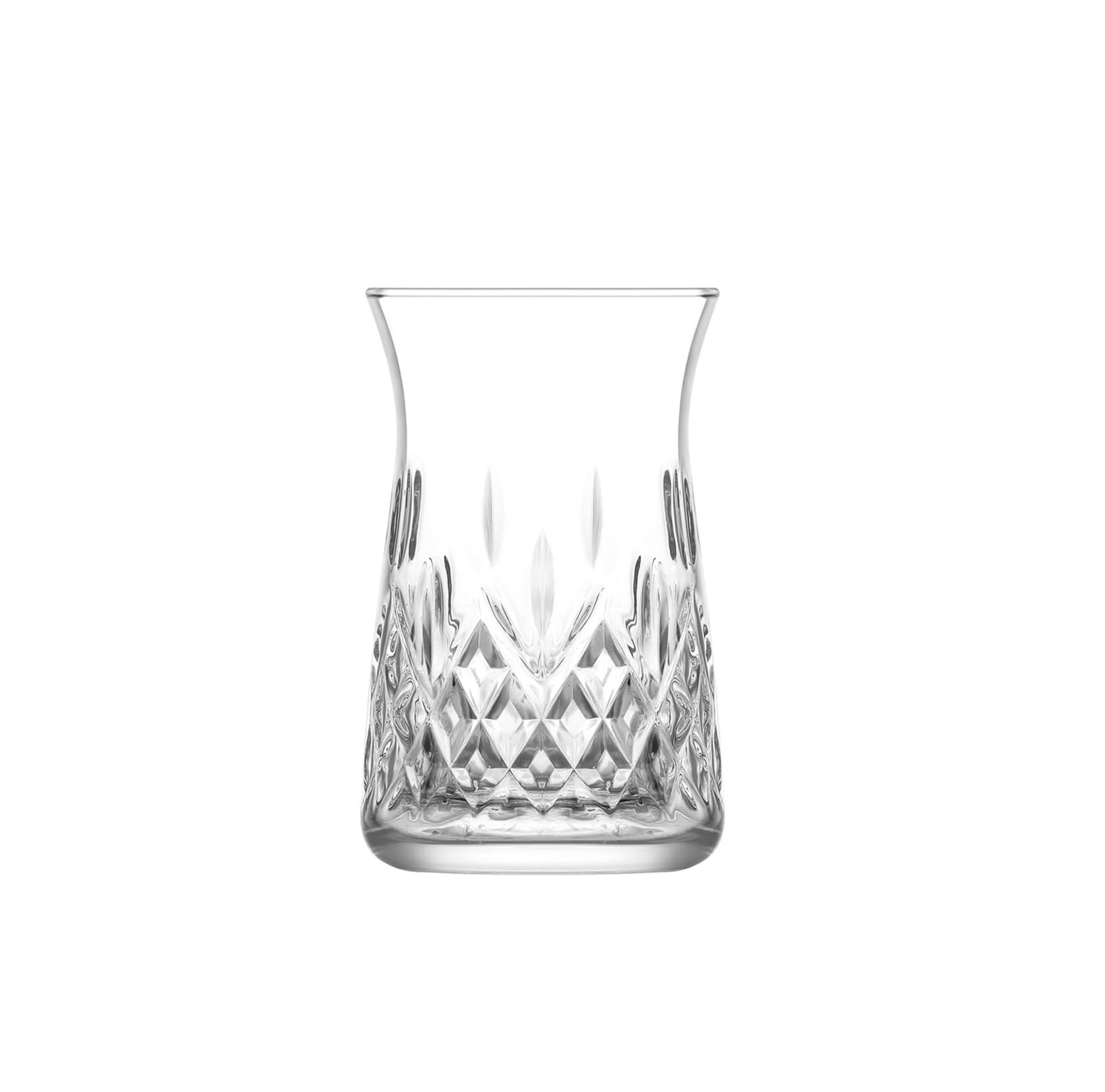 LAV Teeglas Odin Teegläser, 6-teilig, 170 ml – Teevergnügen mit Diamantschliff, 6-tlg., Borosilikatglas